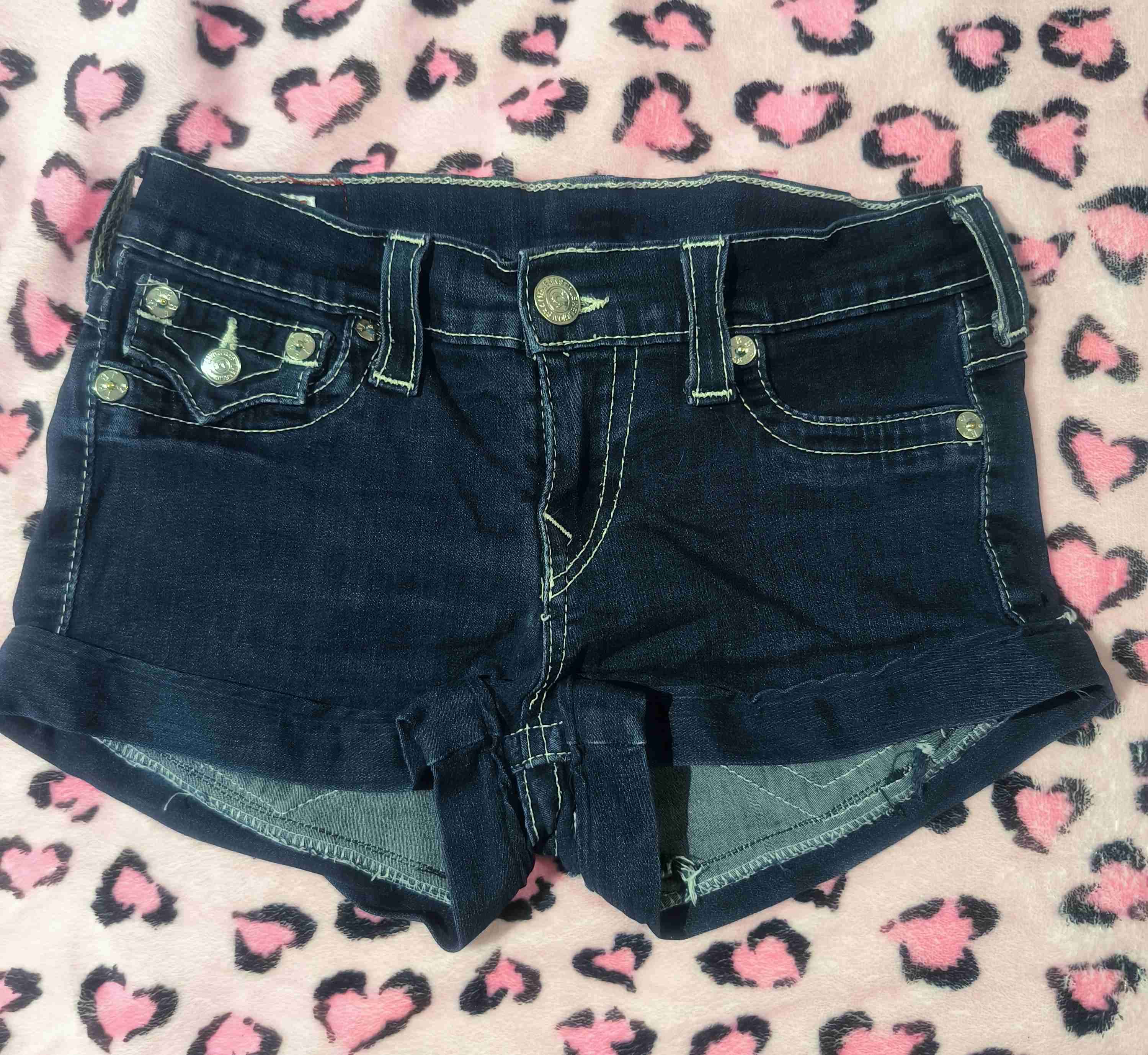 Shorts y2k true religión - miniatura 1