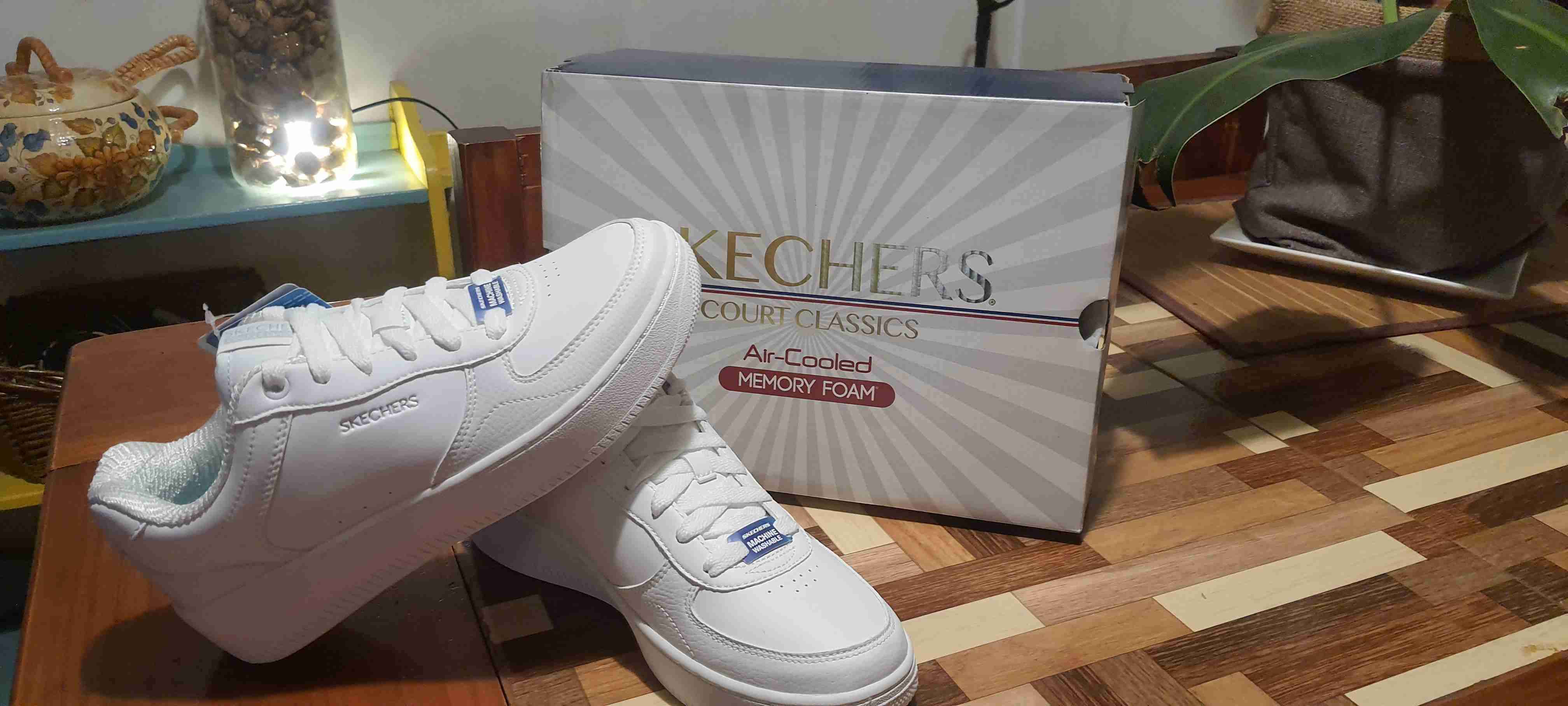 Zapatillas Skechers Court Classics blancas - miniatura 6