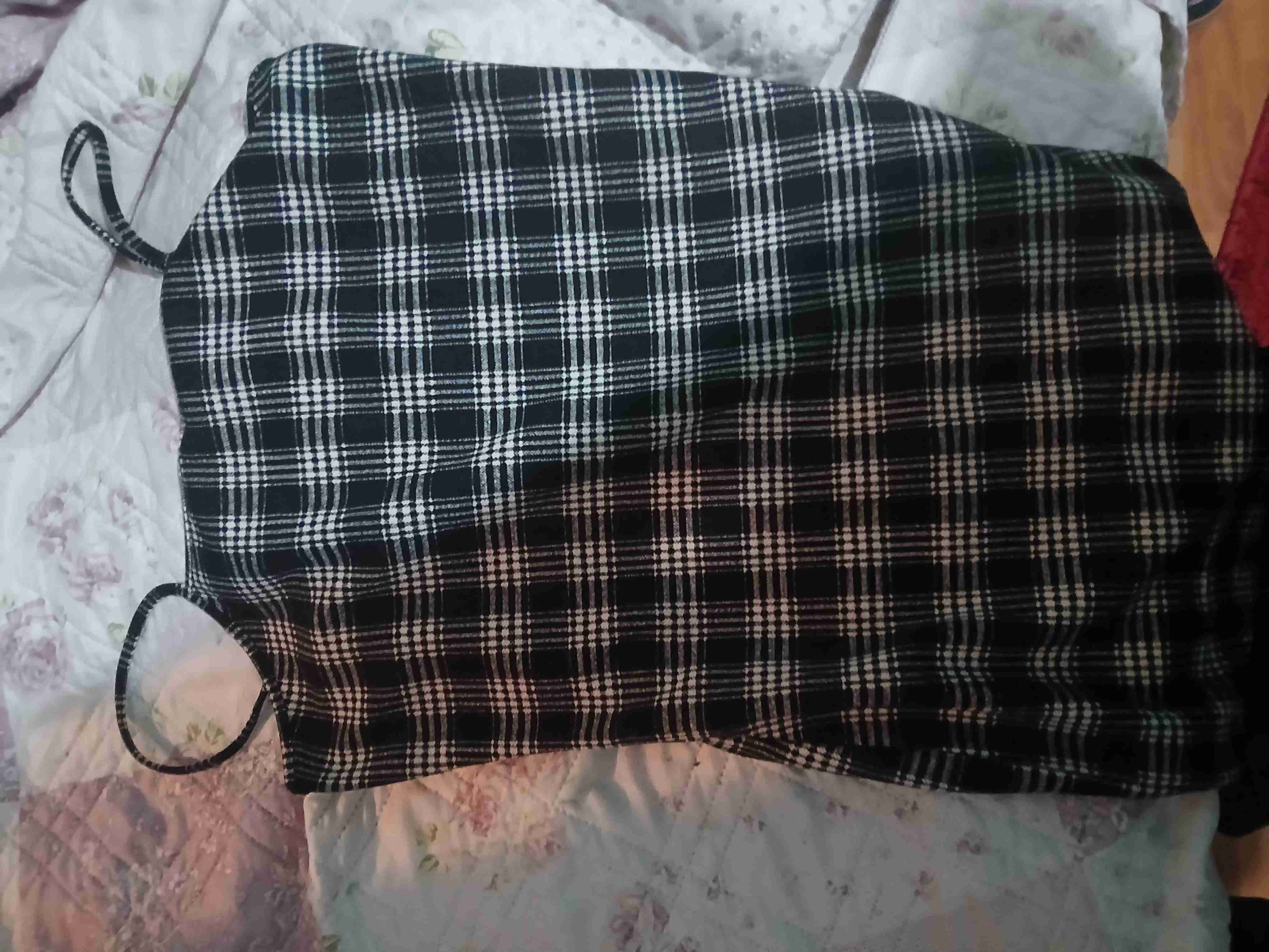 Vestido de tirantes cuadros blancos y negros