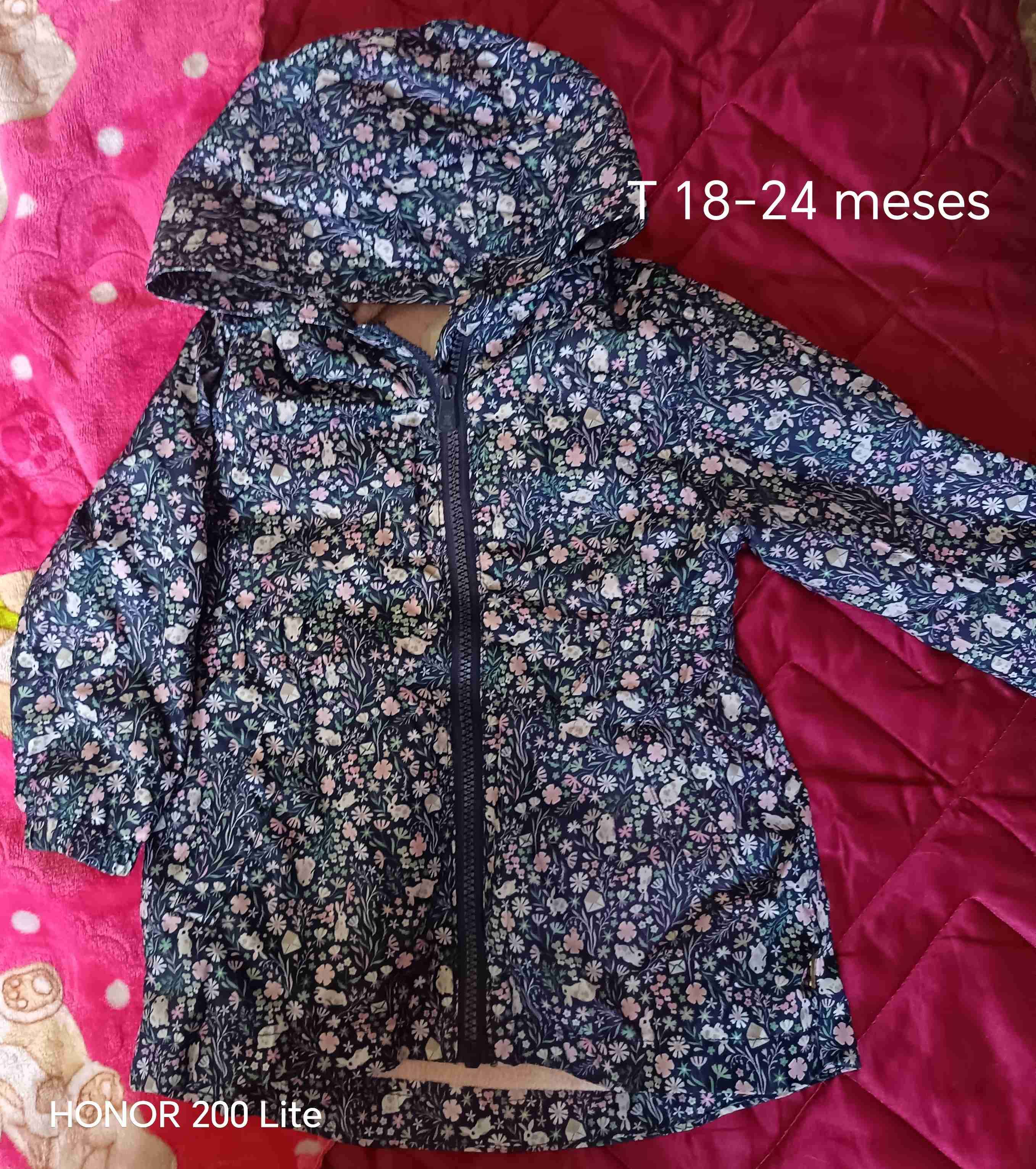 Chaqueta floral para niña 18-24 meses
