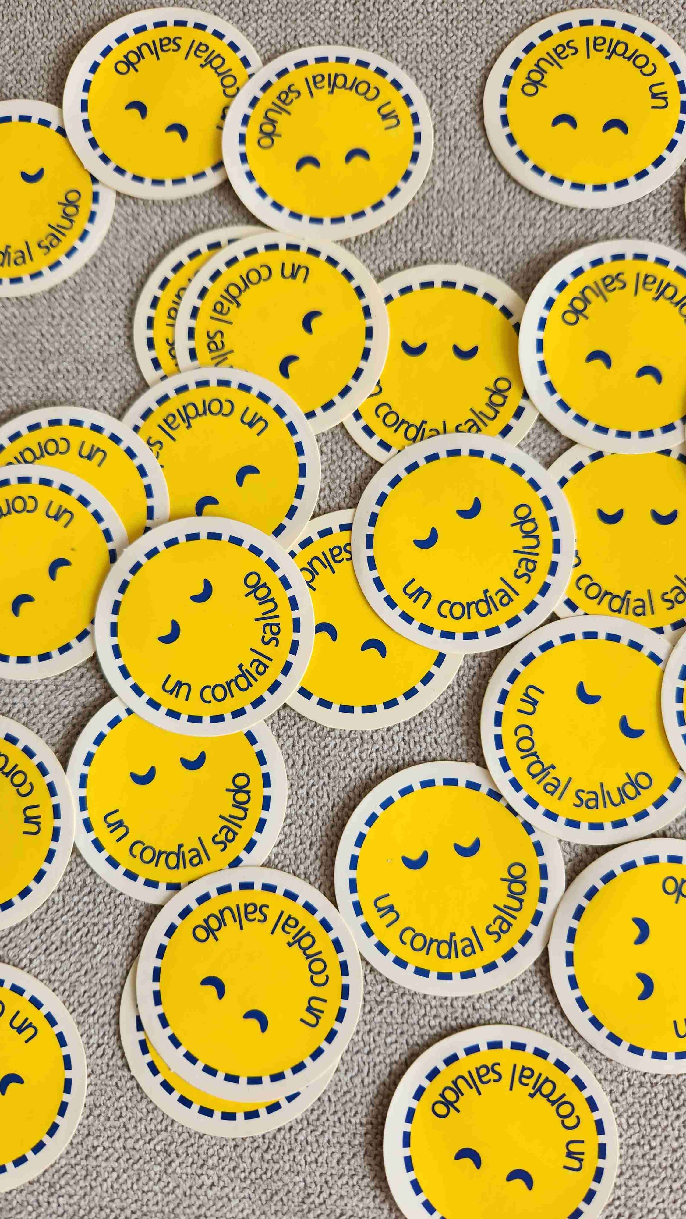 Stickers amarillos sonrientes años 90 - miniatura 1