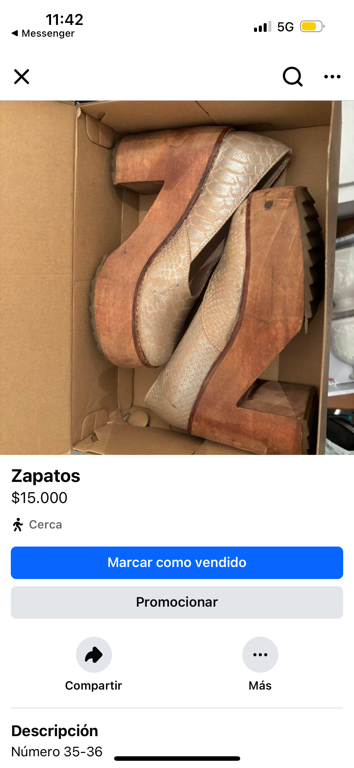 Zapatos de cuero beige