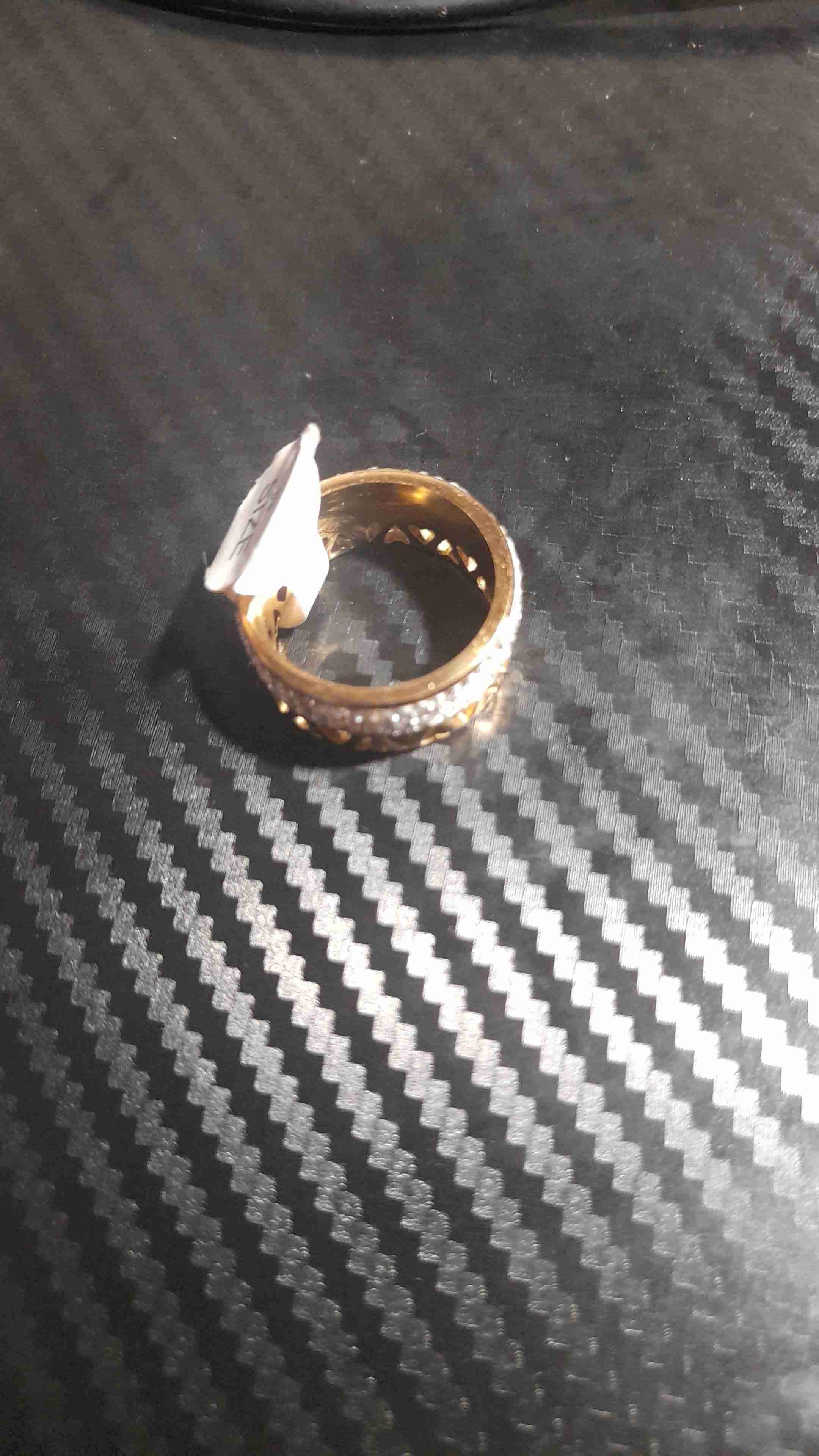 Anillo dorado 💍 con piedras 💎 - miniatura 1