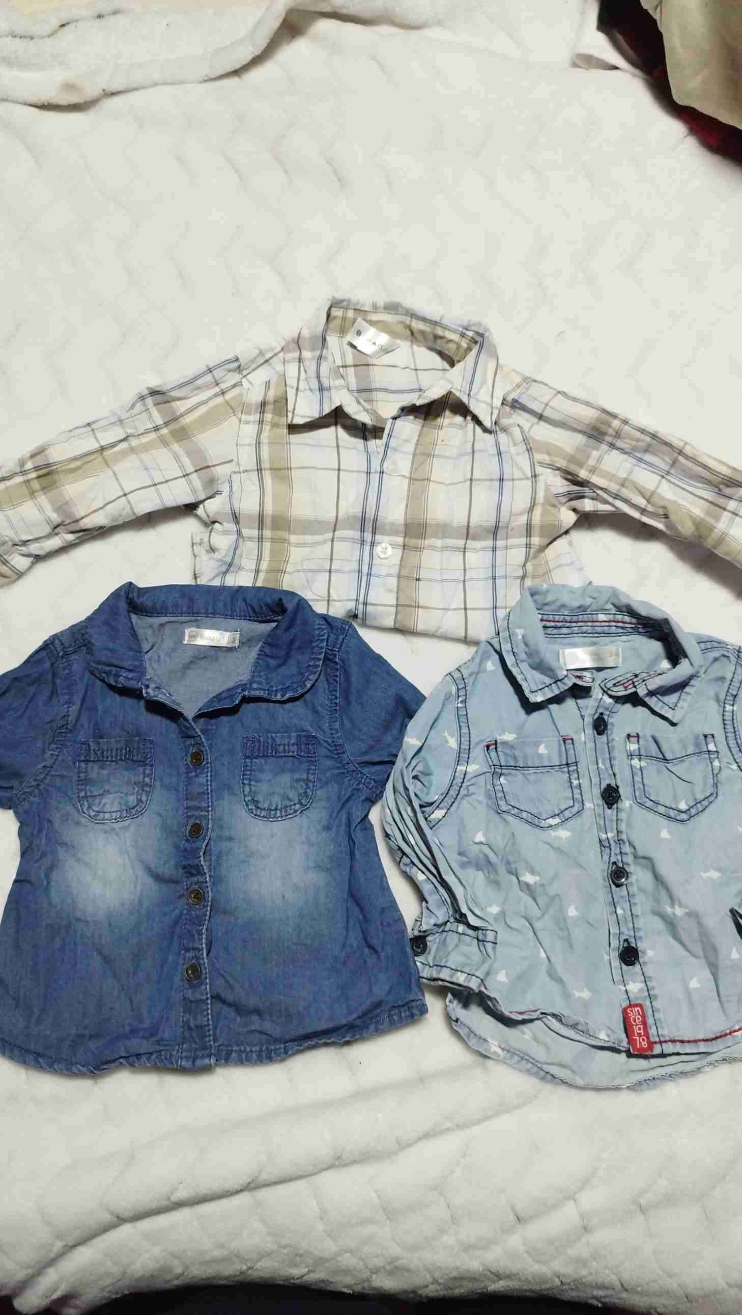 Camisas de niño a cuadros y denim