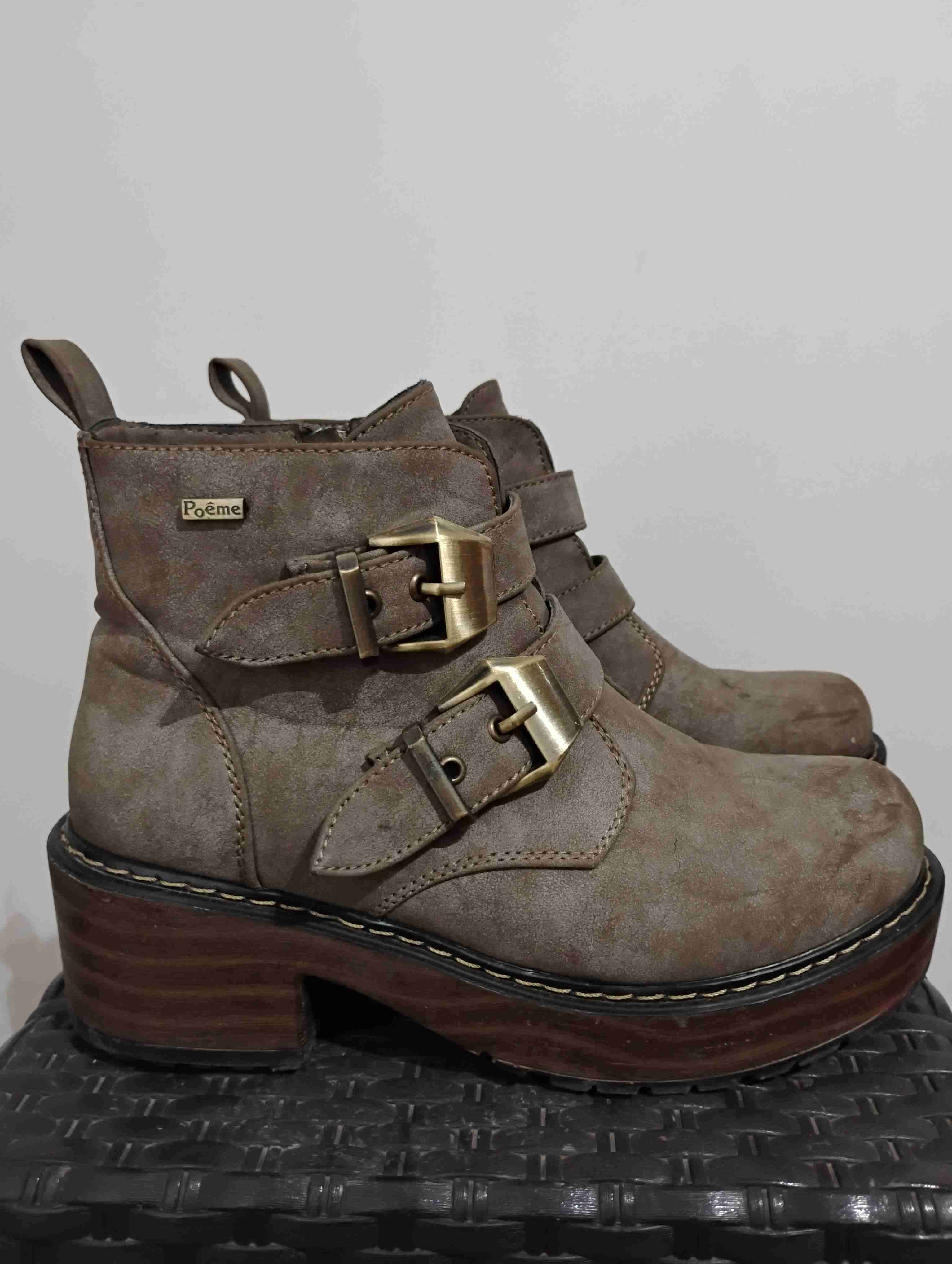 Botines de cuero marrón - 2