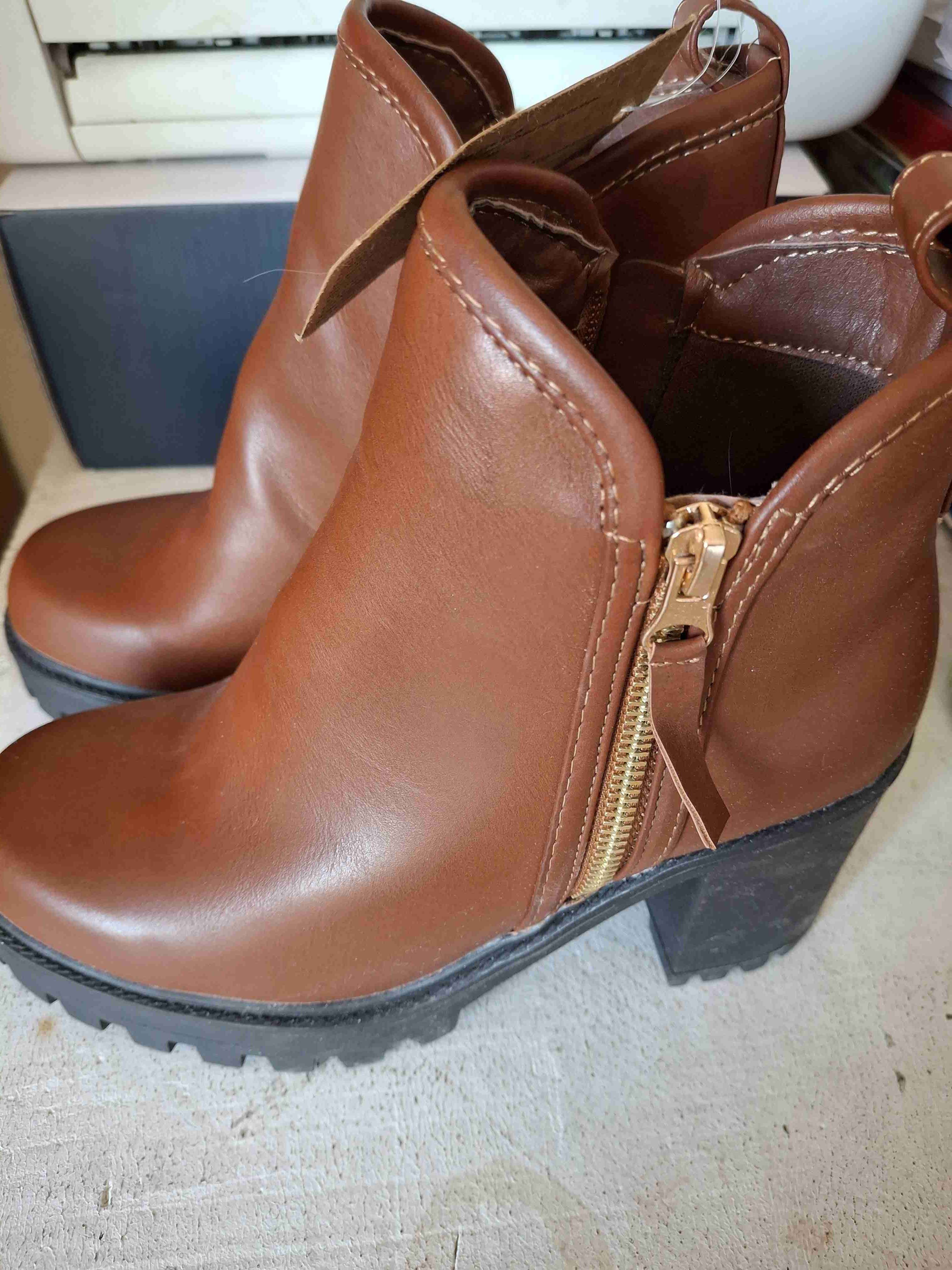 Botines marrones con cierre - 1