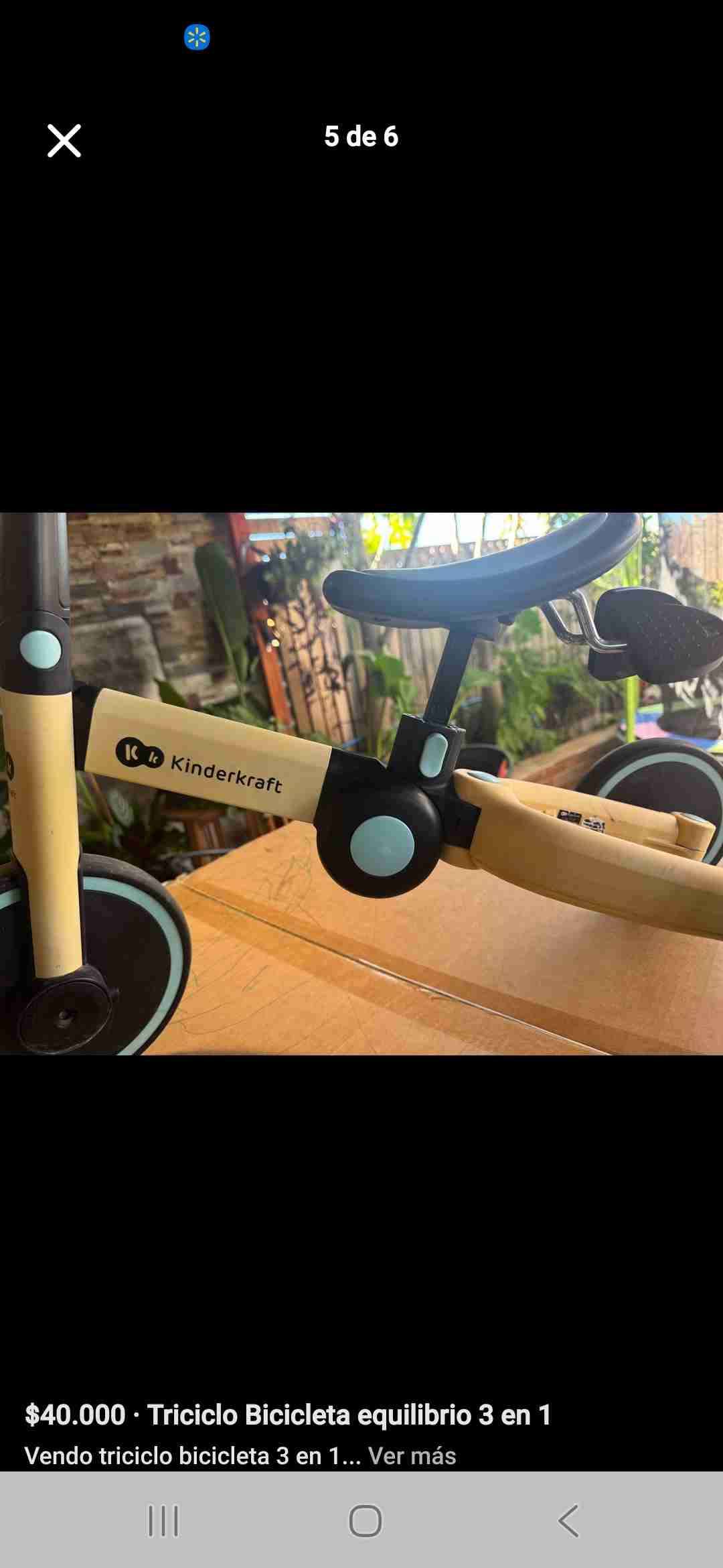 Triciclo 3 en 1 para niños Kindercraf - miniatura 2