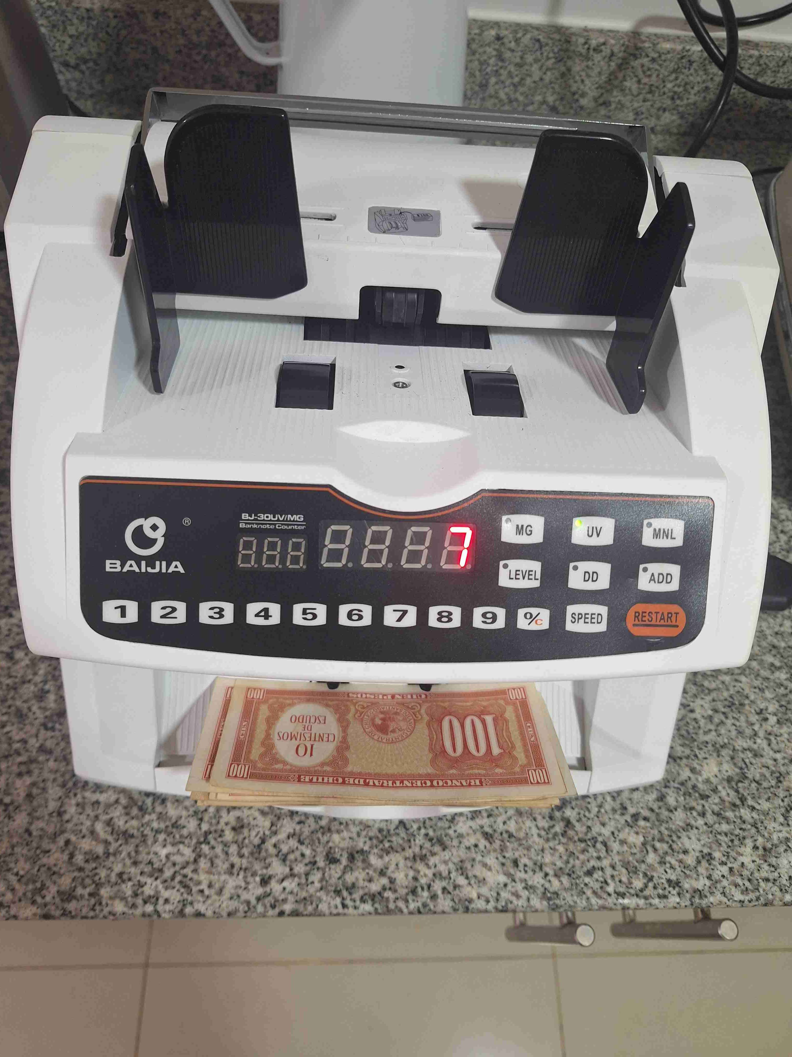 Contadora de billetes profesional Baijia - miniatura 1