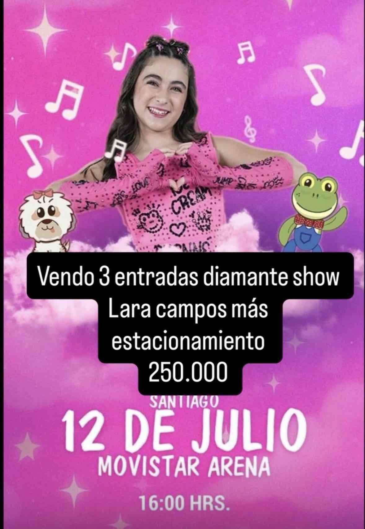 Entradas diamante show Lara Campos