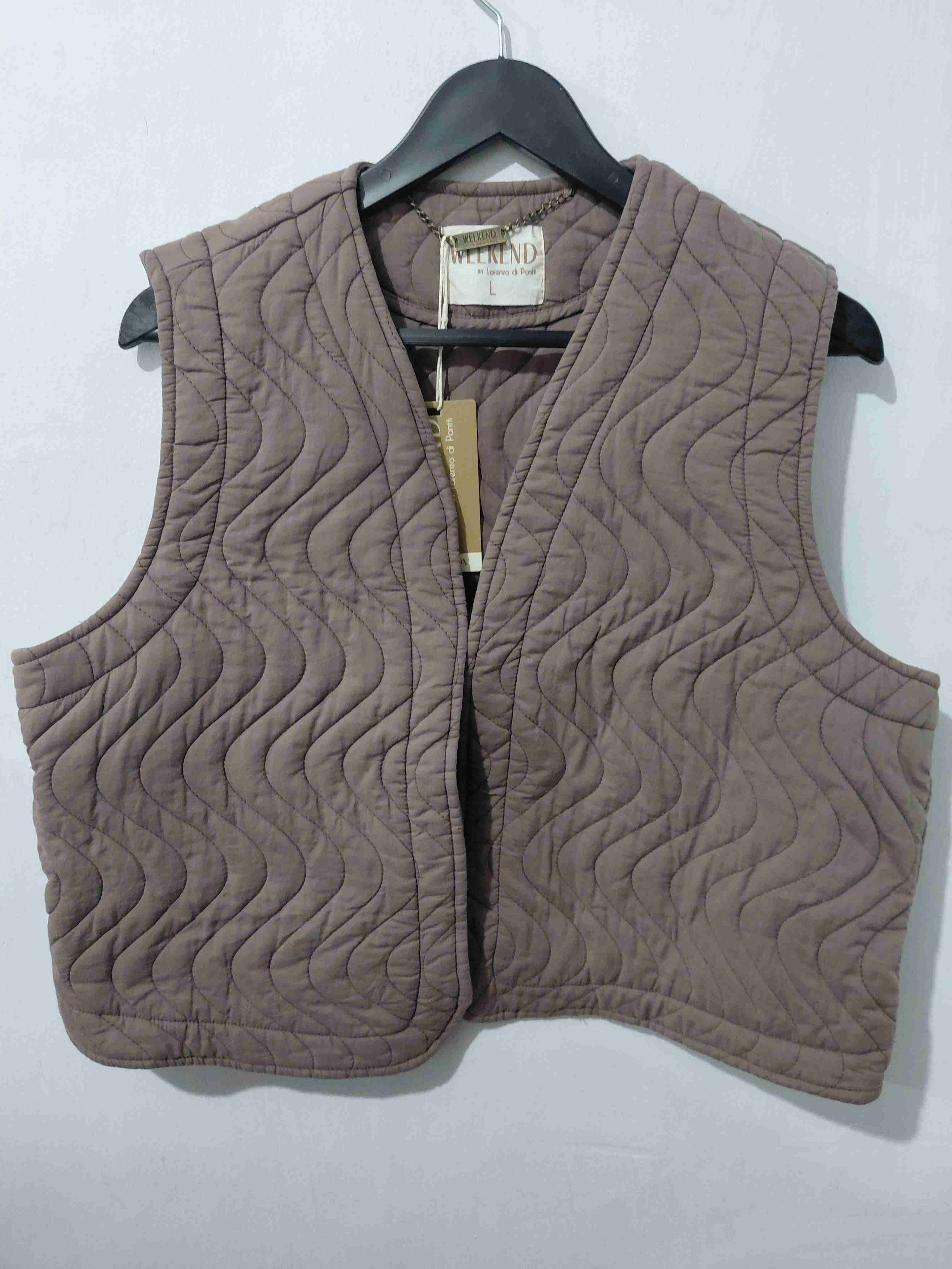 Chaleco acolchado beige - 1