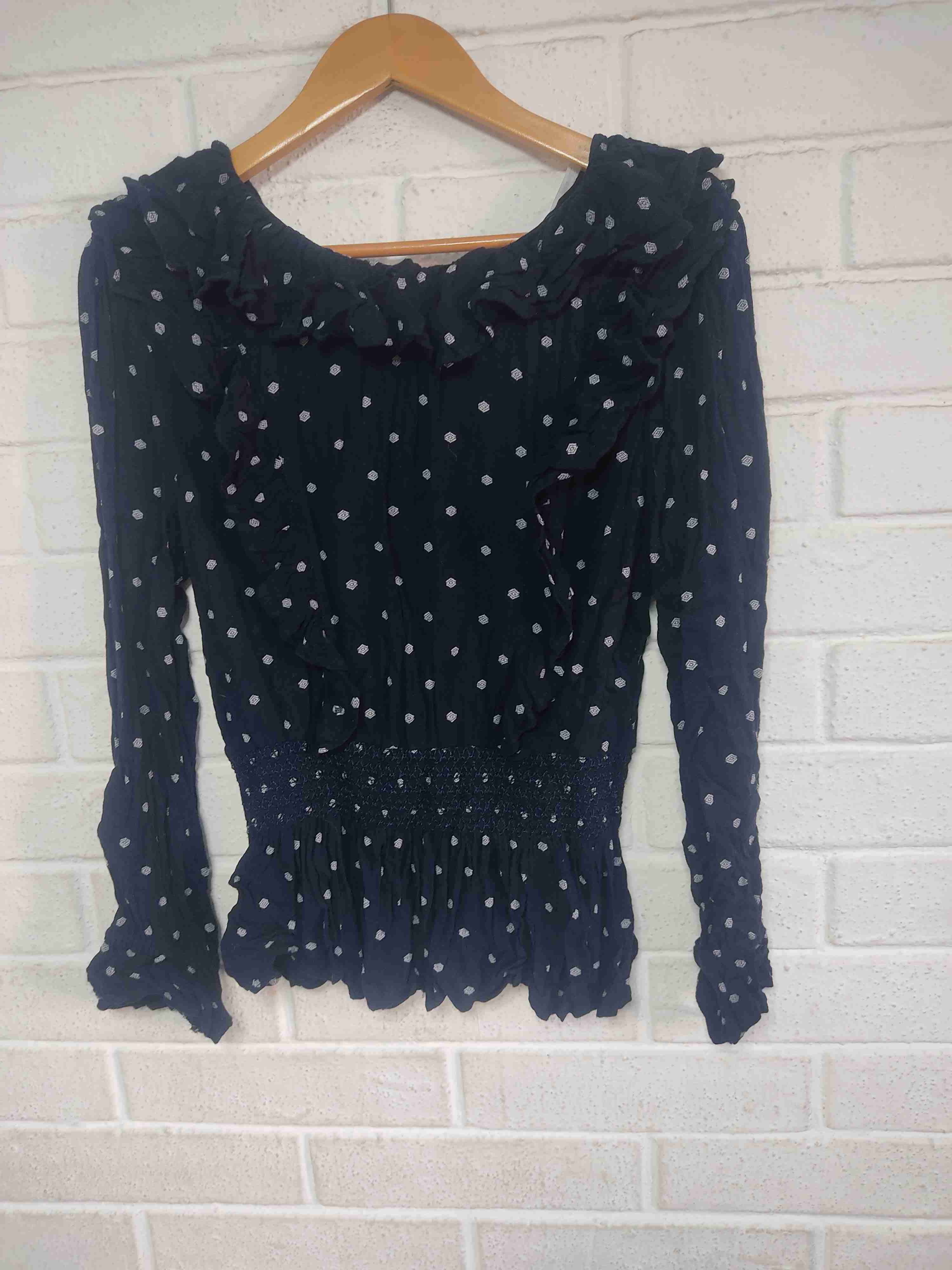 Blusa azul de lunares - miniatura 1