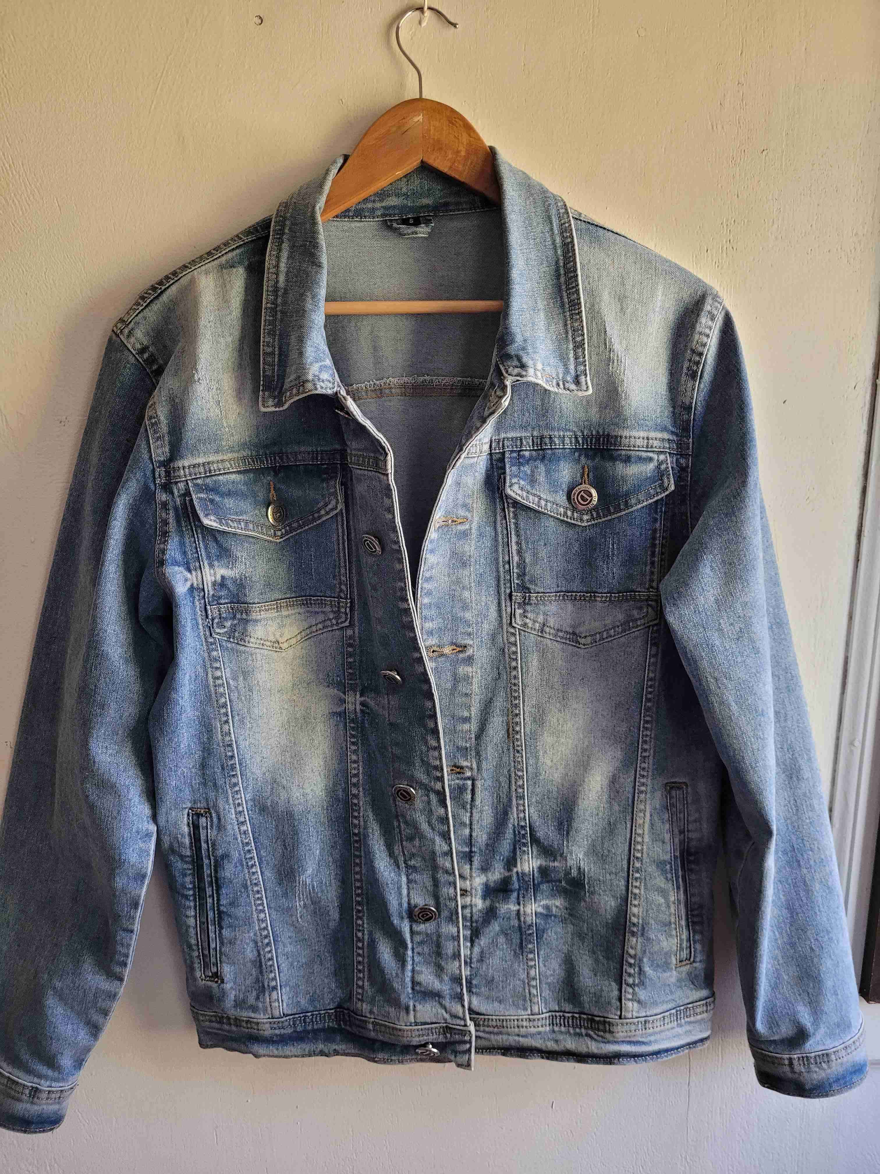 Chaqueta de mezclilla azul - miniatura 1