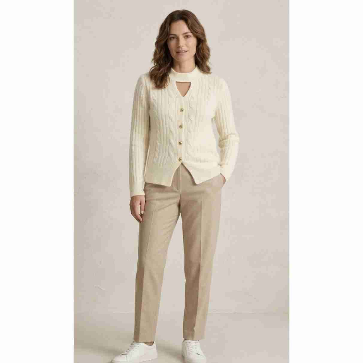 Cárdigan blanco con botones - 1