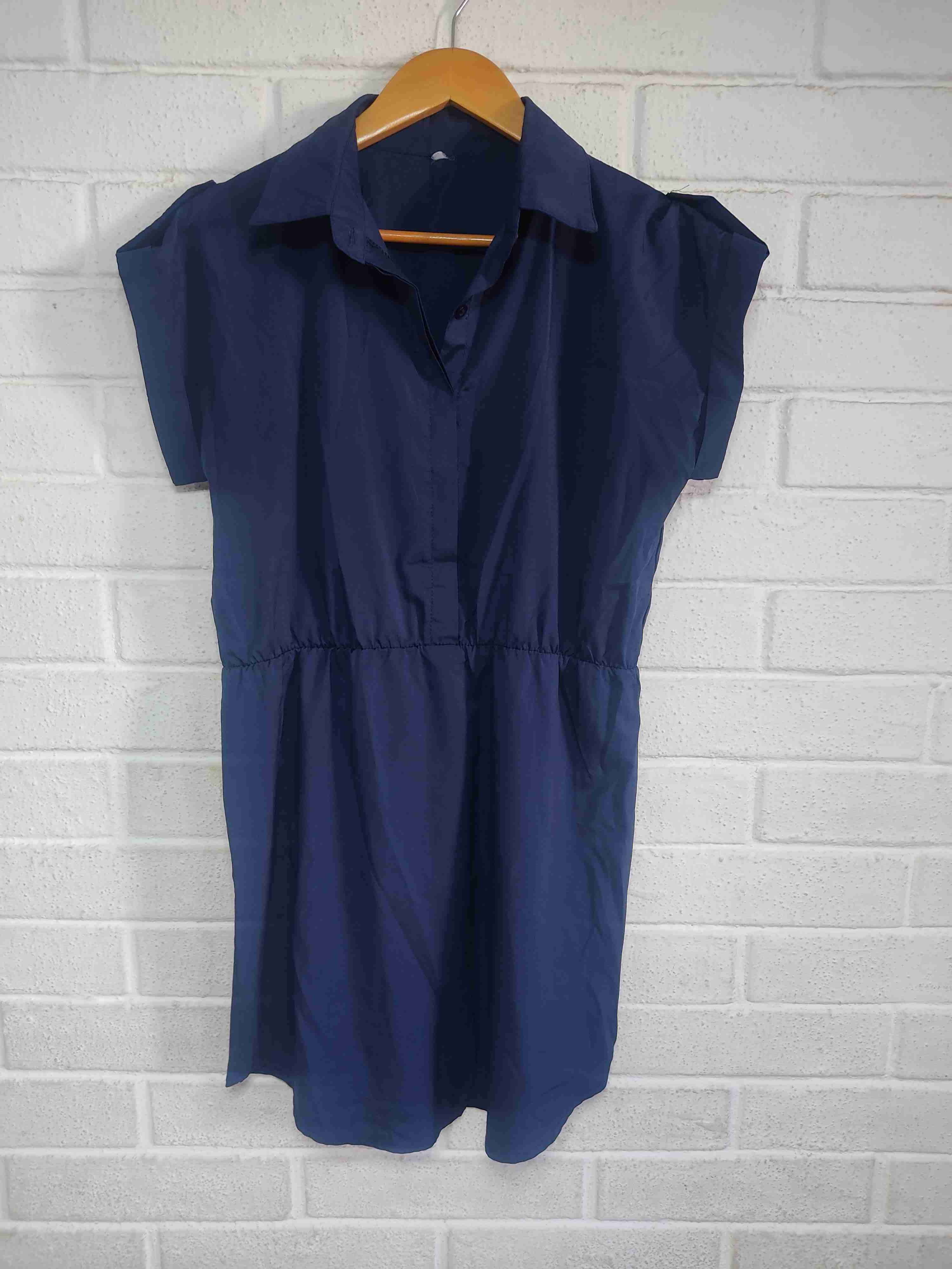 Vestido azul sin mangas - 1