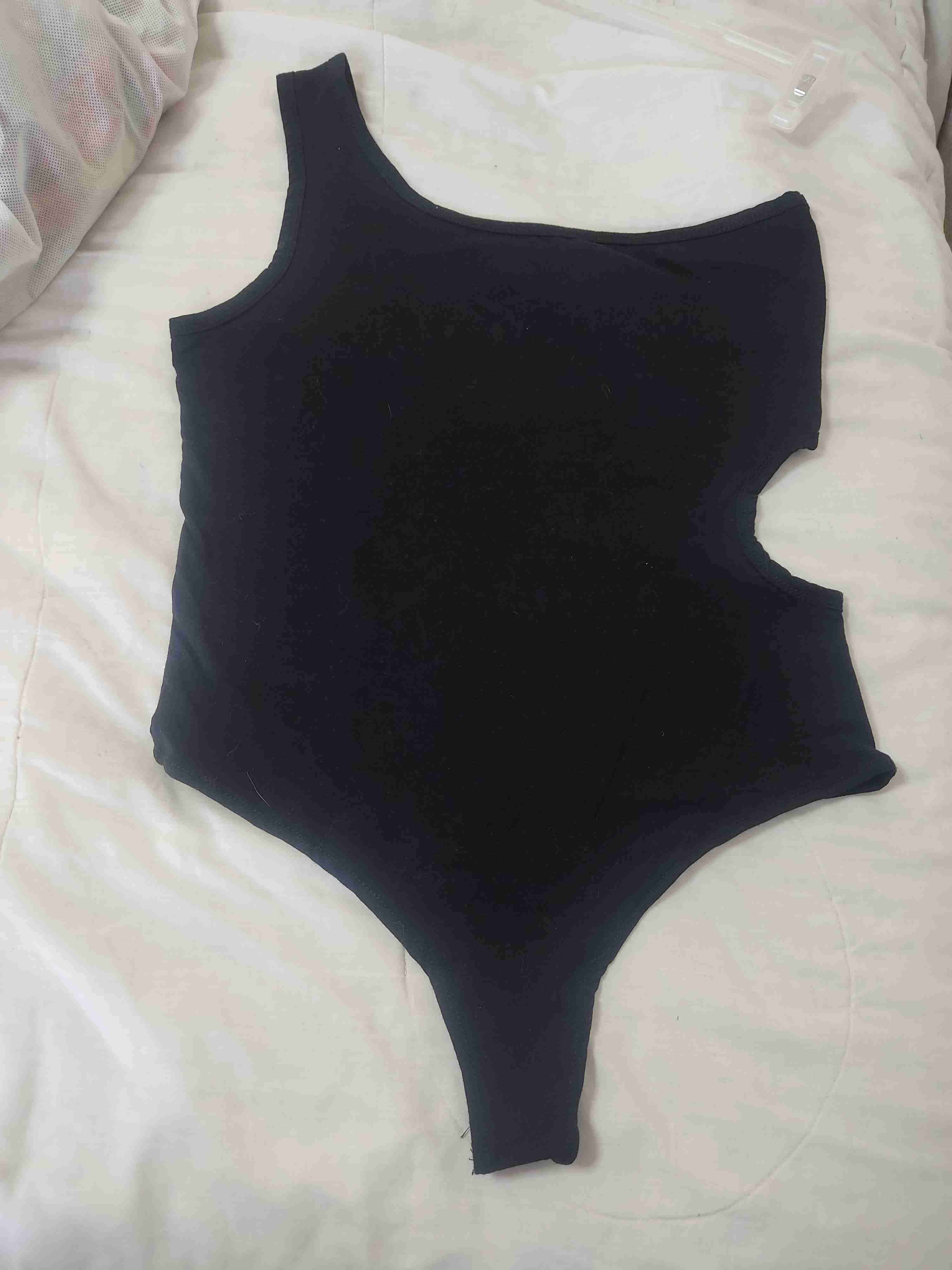 Body negro de un solo hombro - miniatura 2