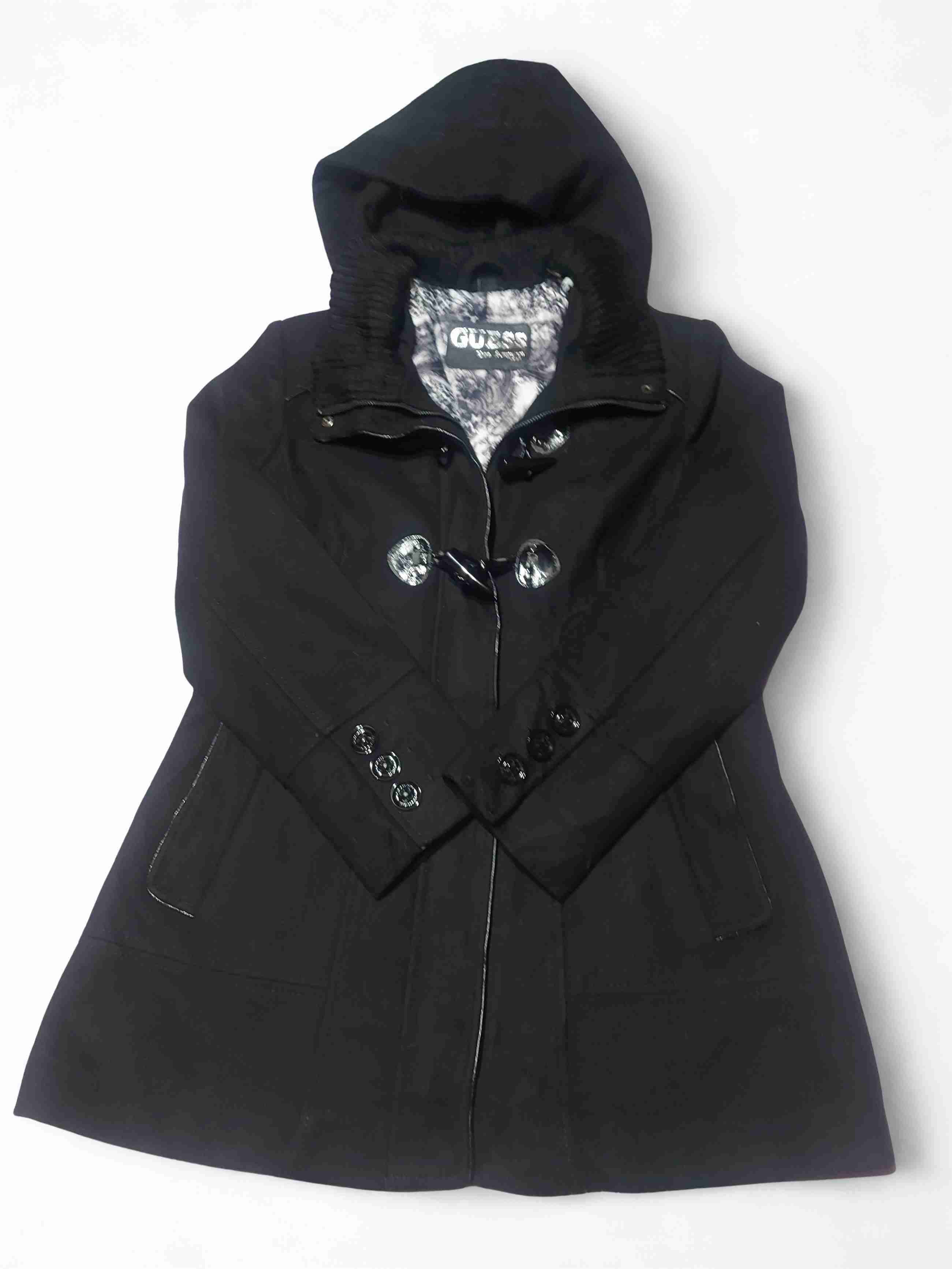 Abrigo negro con capucha Guess, Talla S - miniatura 1