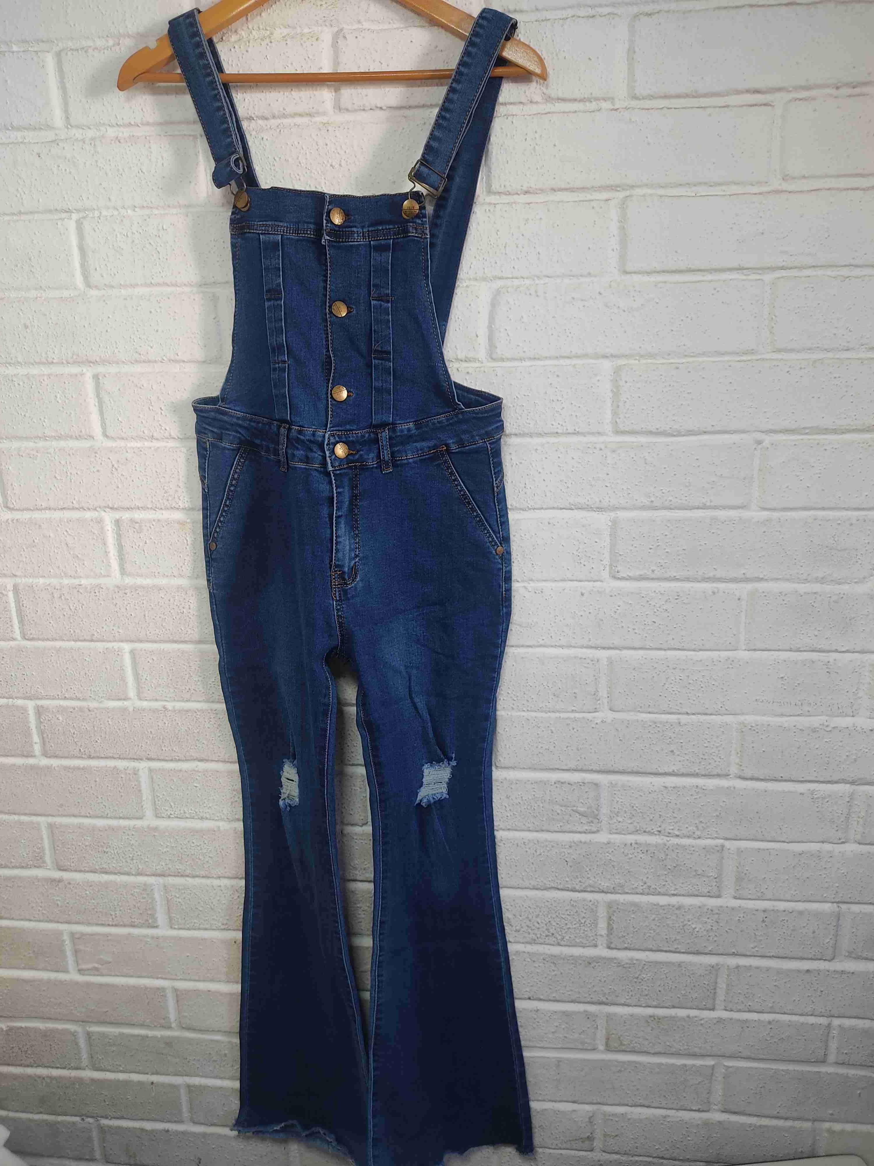 Jardinera de mezclilla azul - miniatura 1