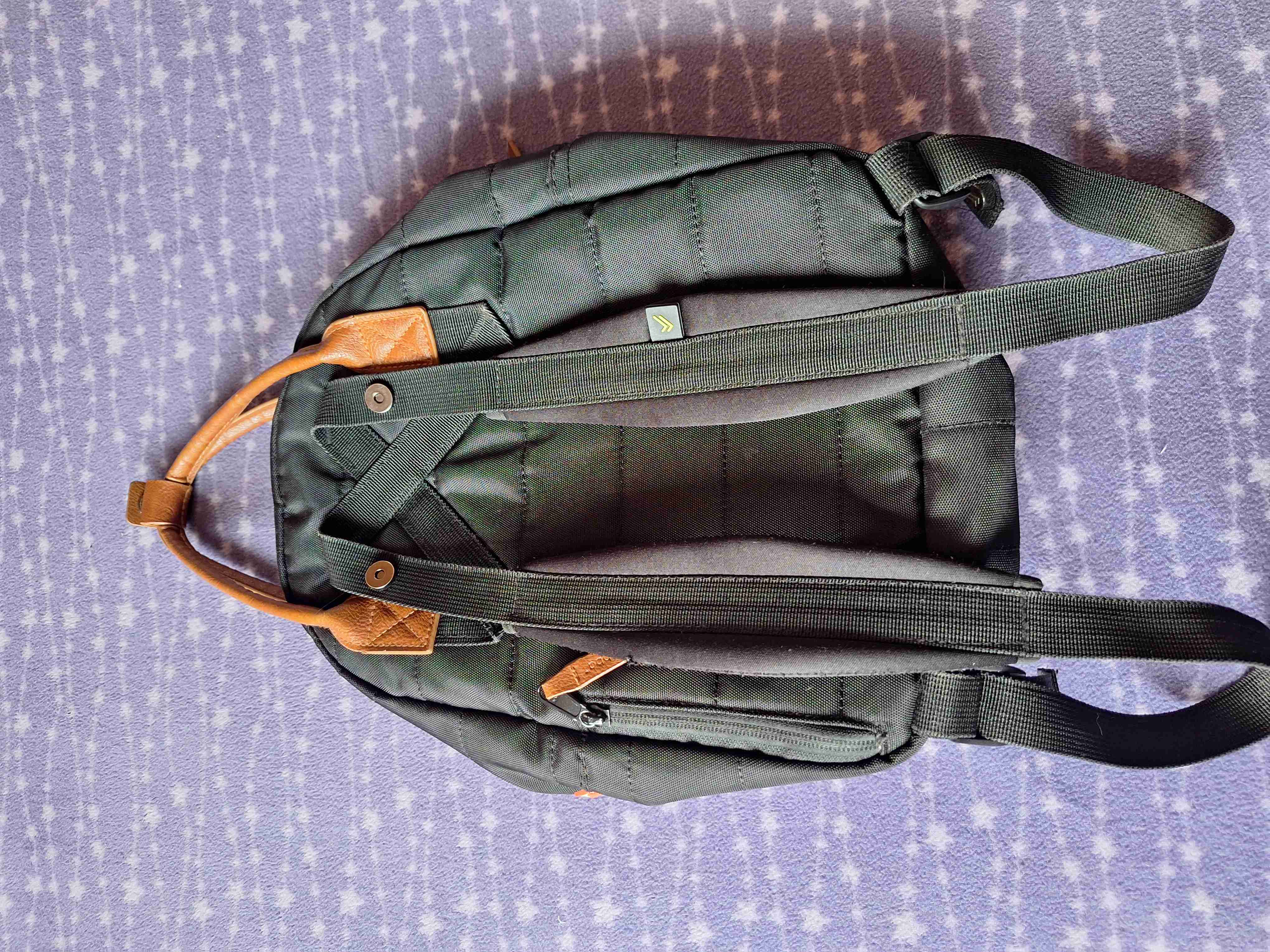 Mochila Bubba negra con detalles café - miniatura 2