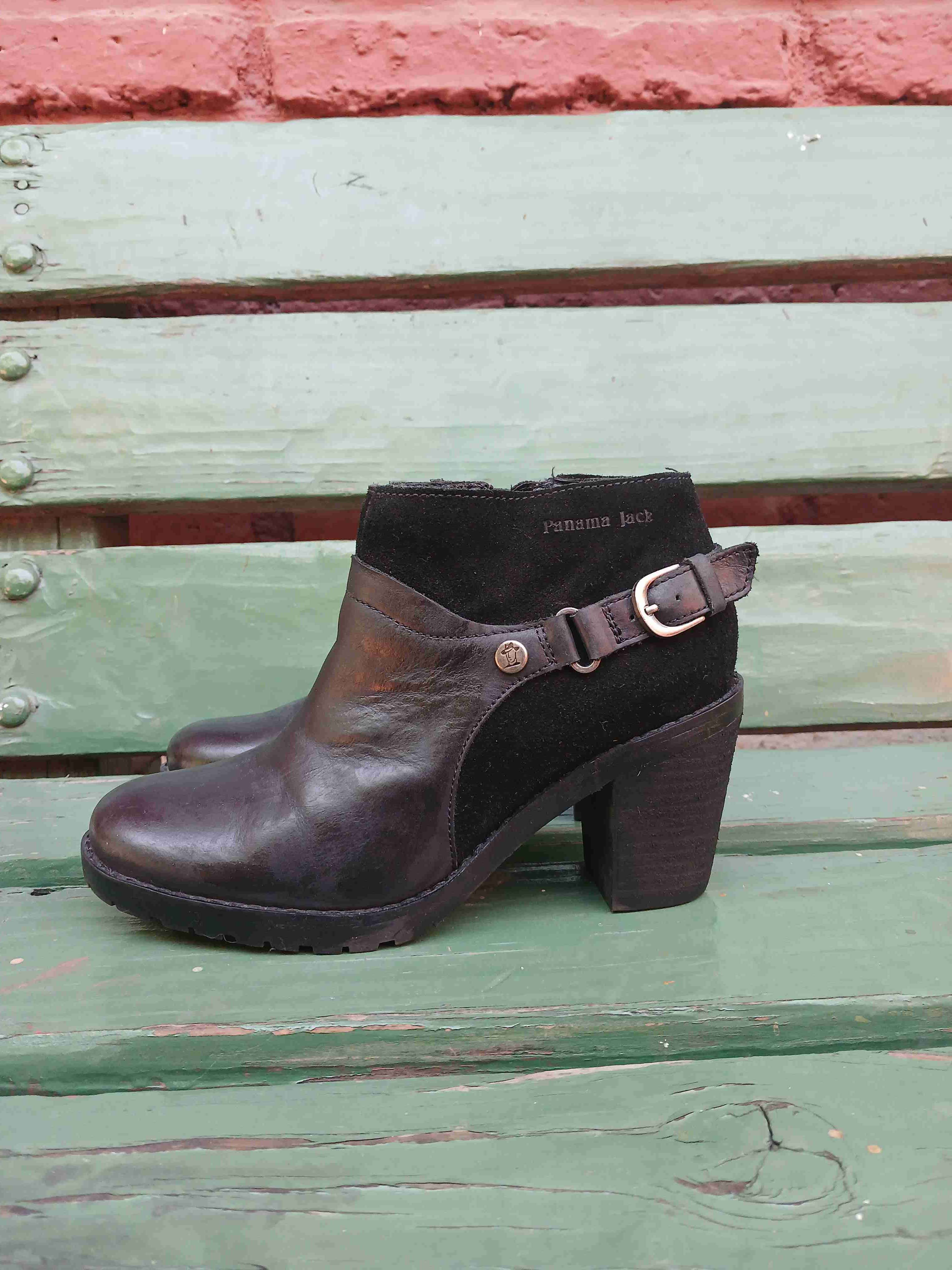 Botines de cuero negro Panama Jack - miniatura 2