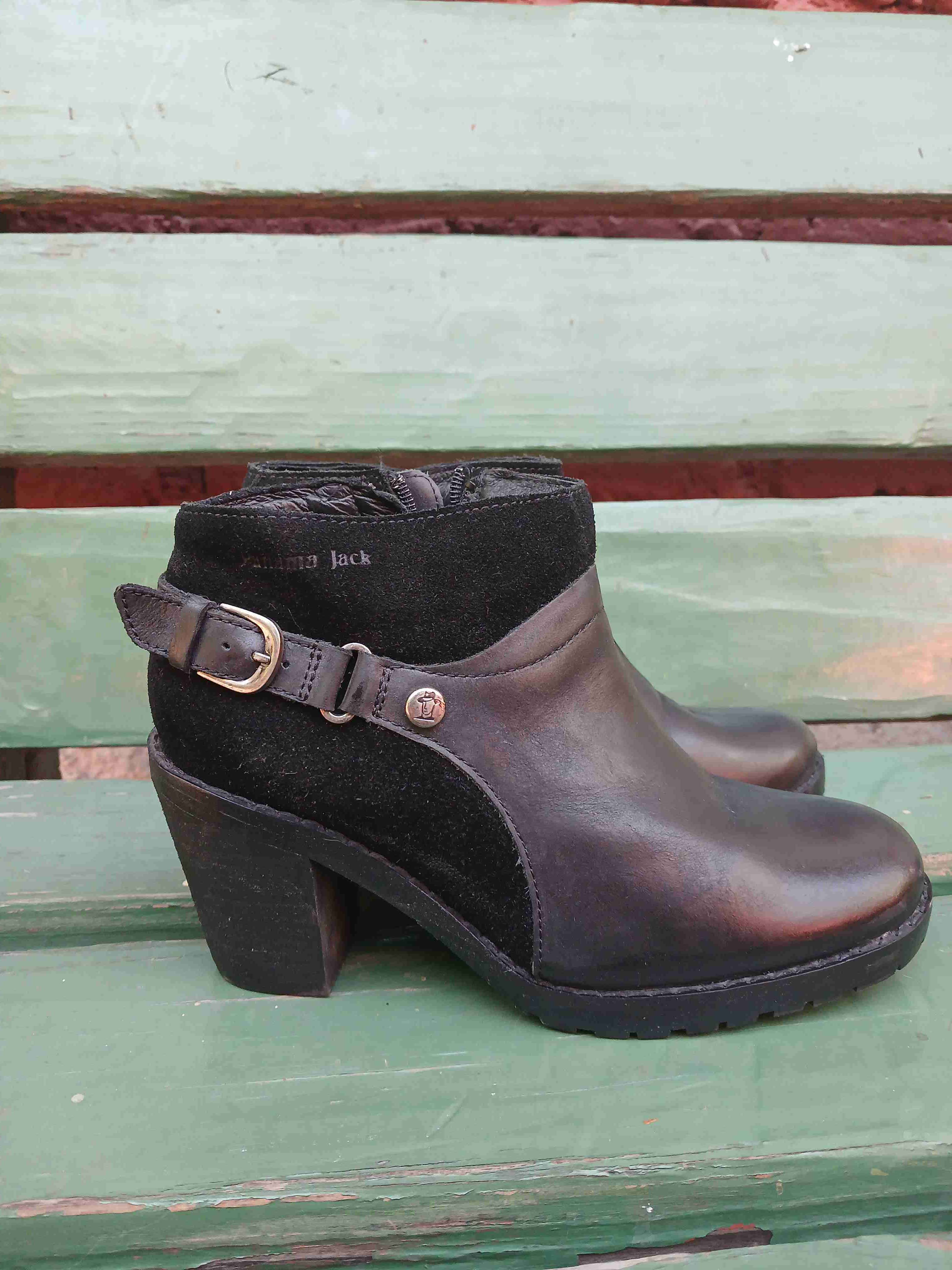 Botines de cuero negro Panama Jack - miniatura 4