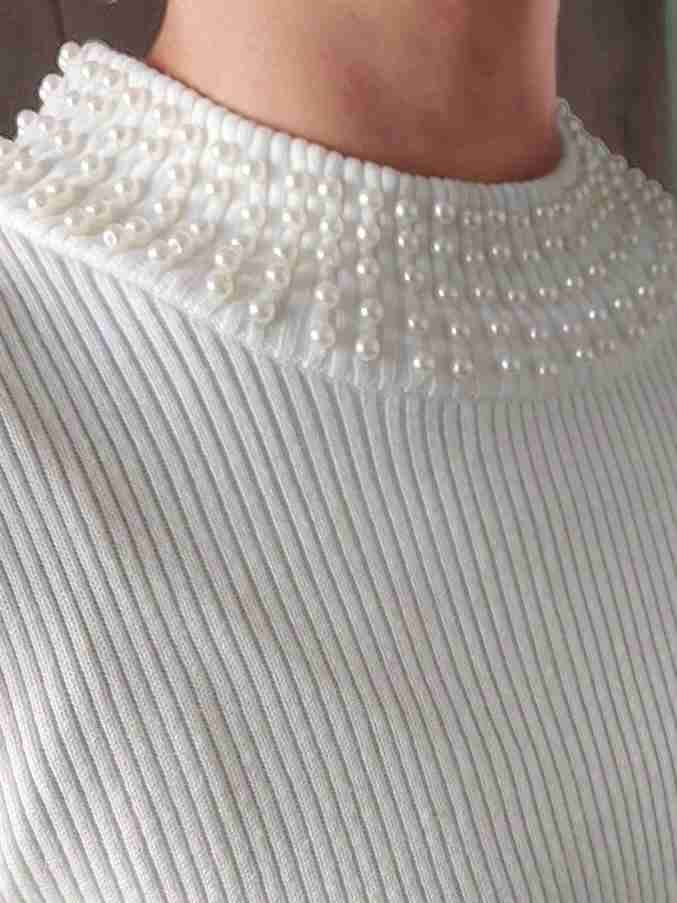 Vestido blanco con perlas - 2