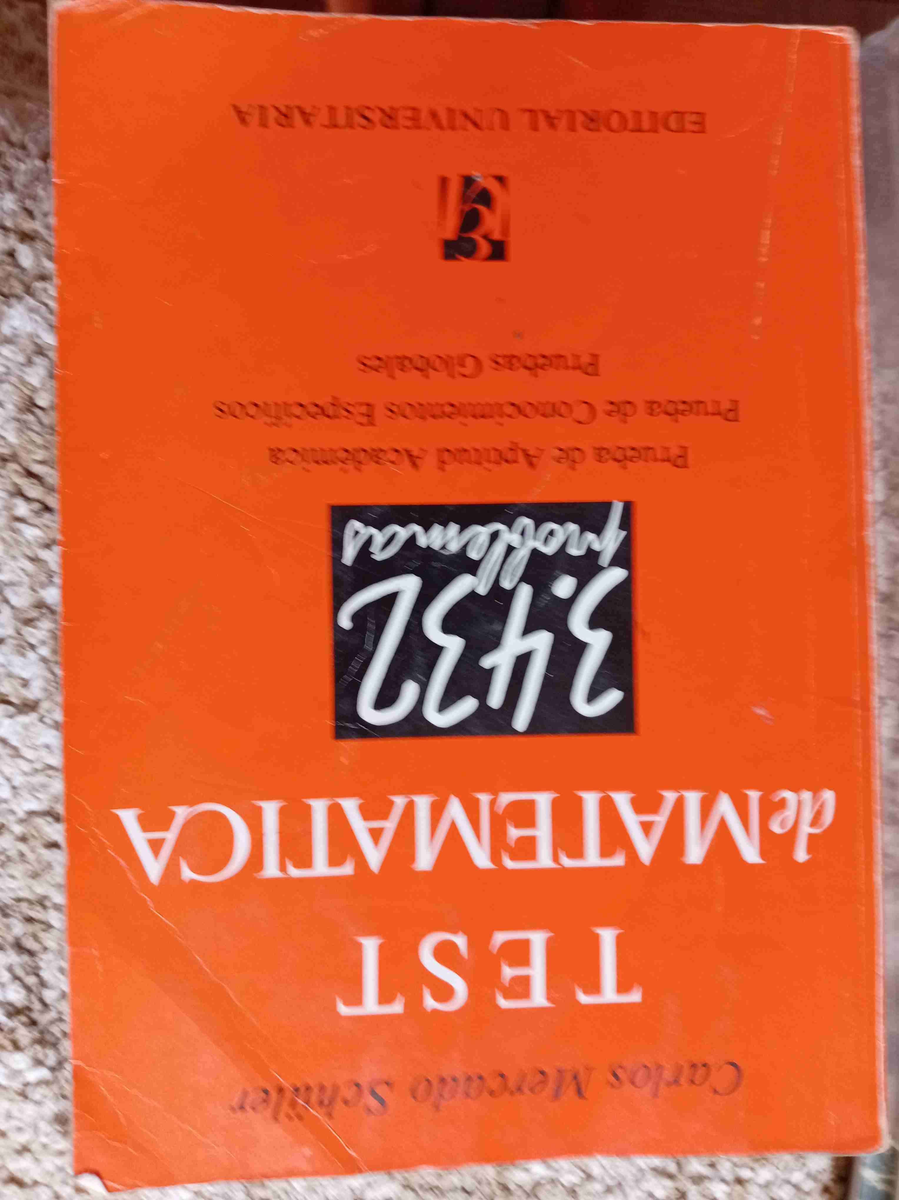 Libro Test de Matemática Editorial Universitaria