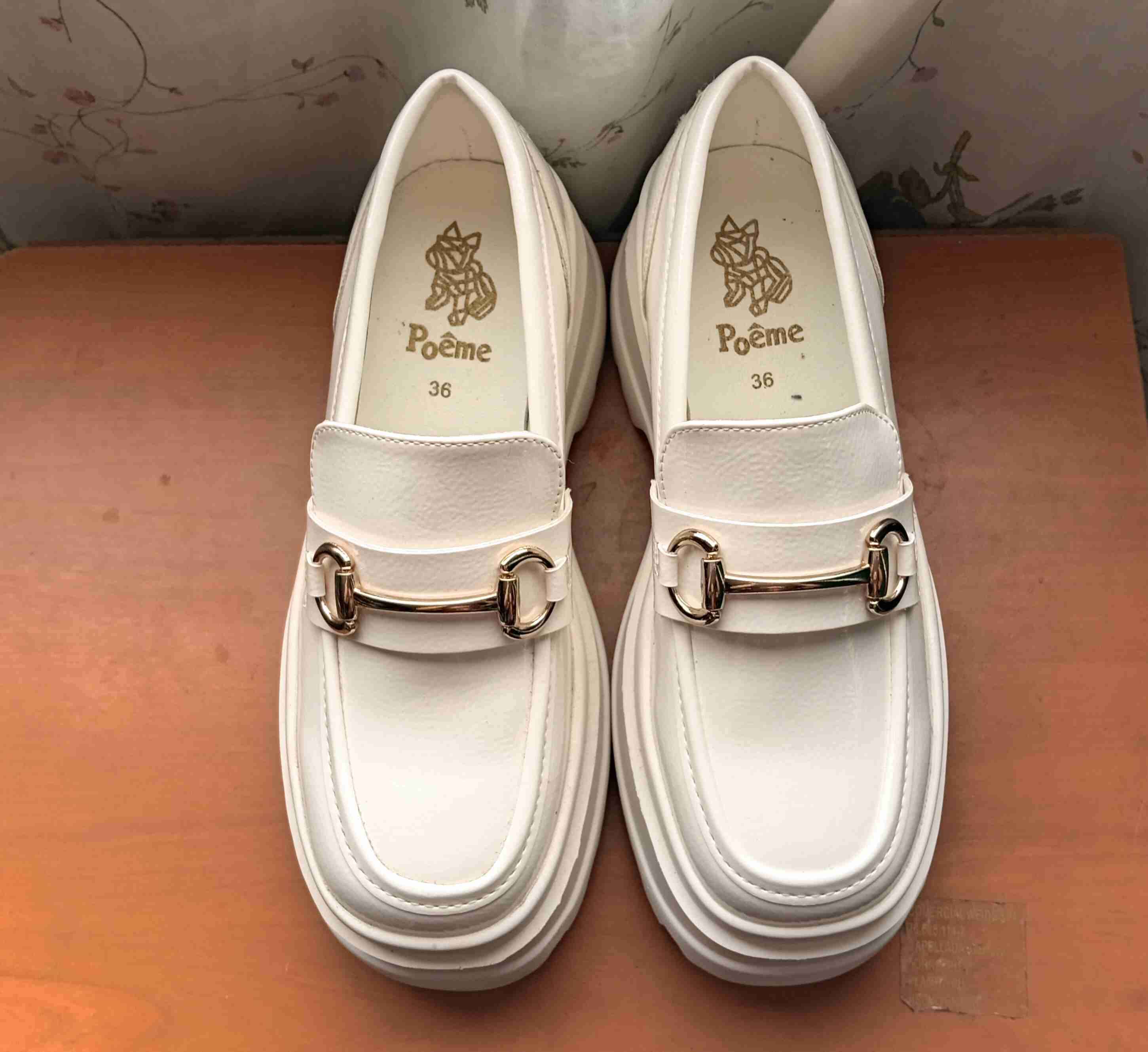 Mocasines blancos con plataforma - miniatura 2