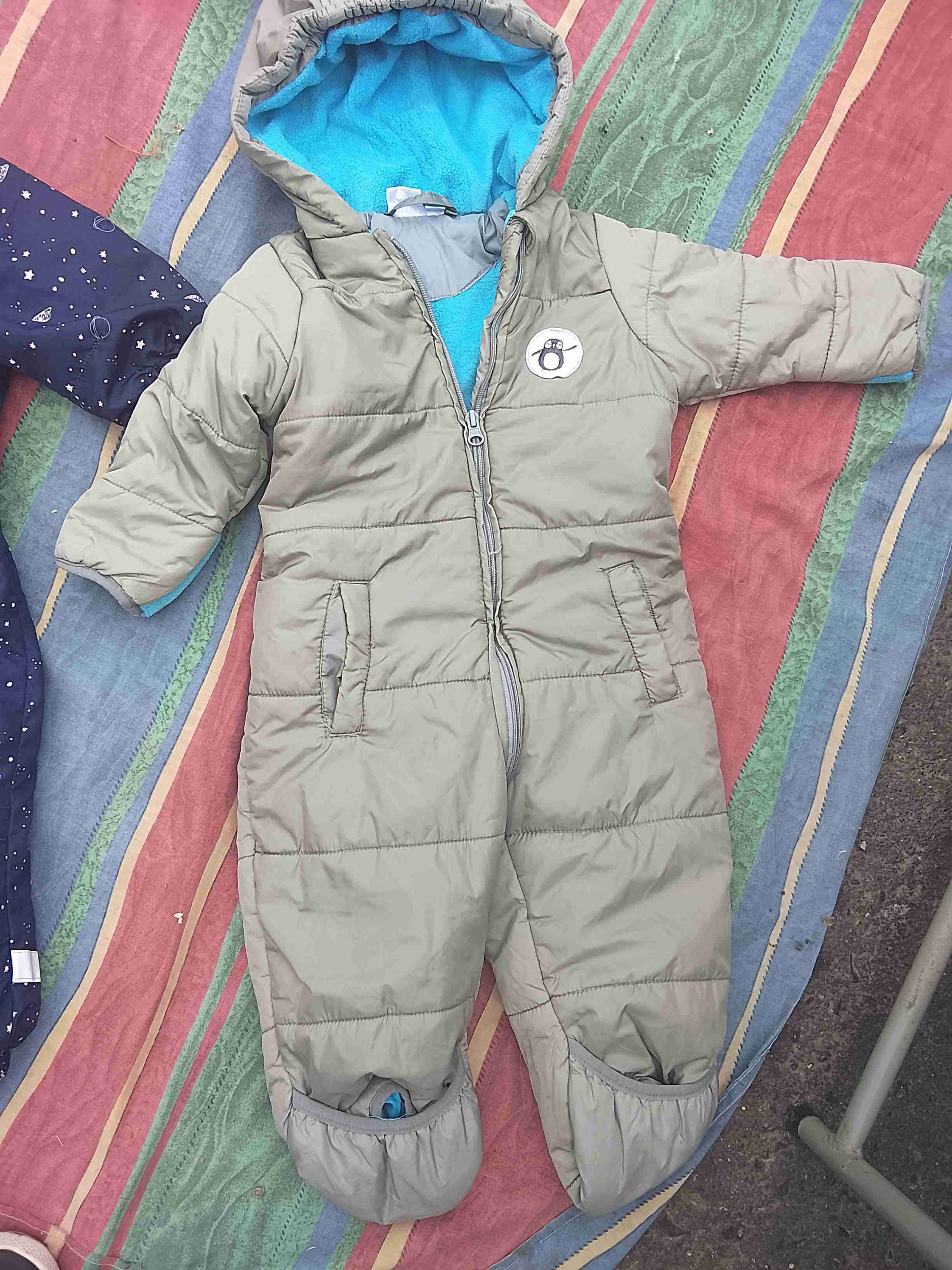 Enterito acolchado verde bebé - 1