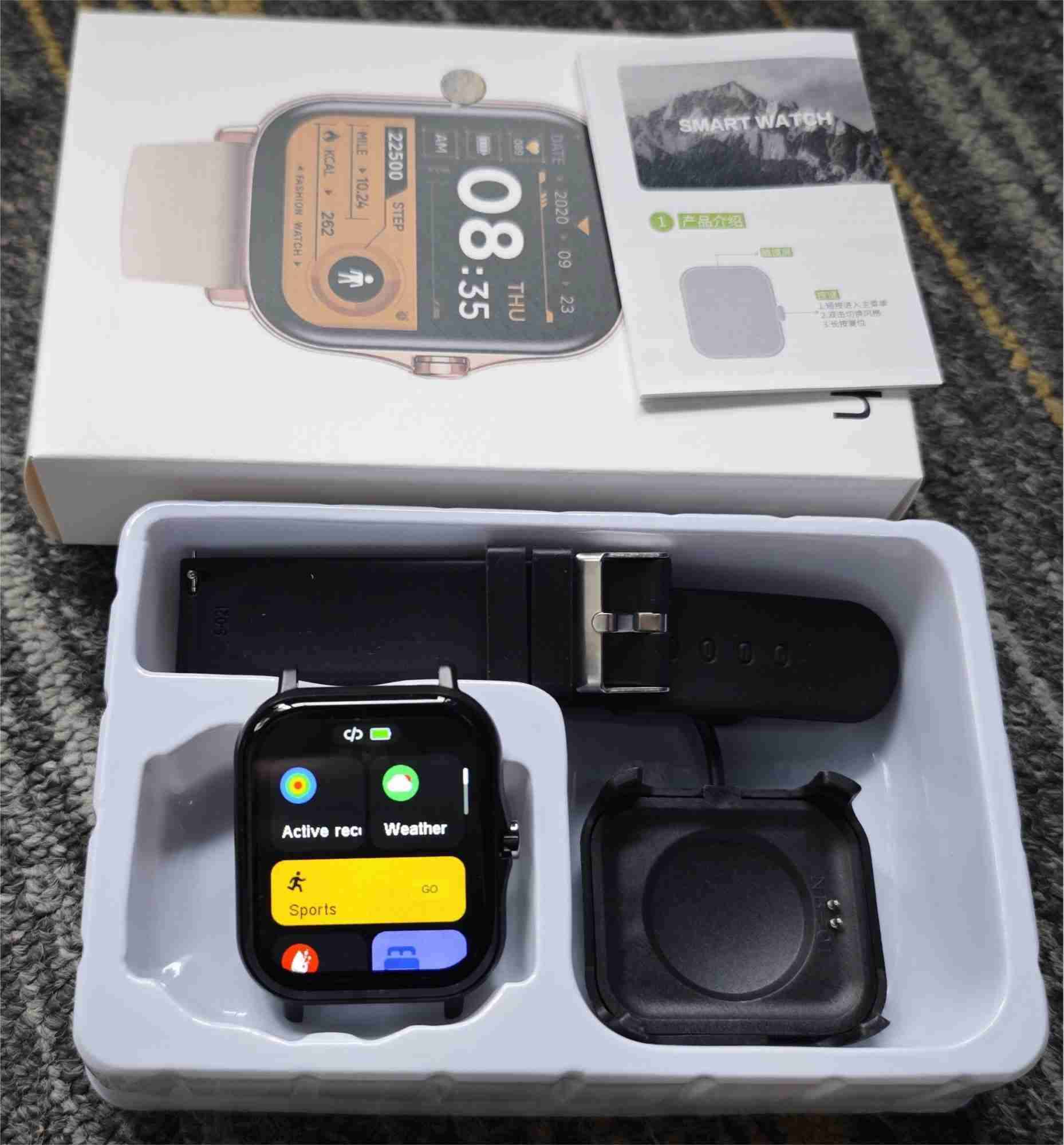 Smartwatch negro con cargador - miniatura 3