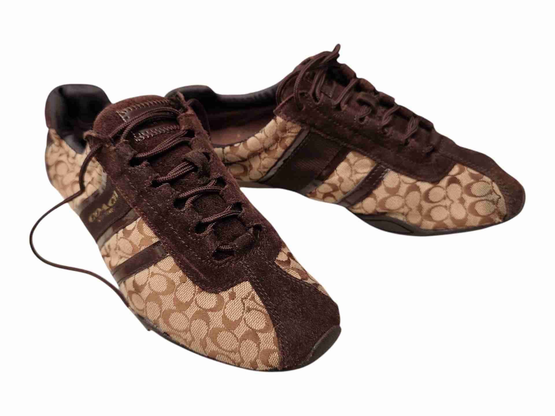 Zapatillas COACH deportivas marrones estampadas - miniatura 1