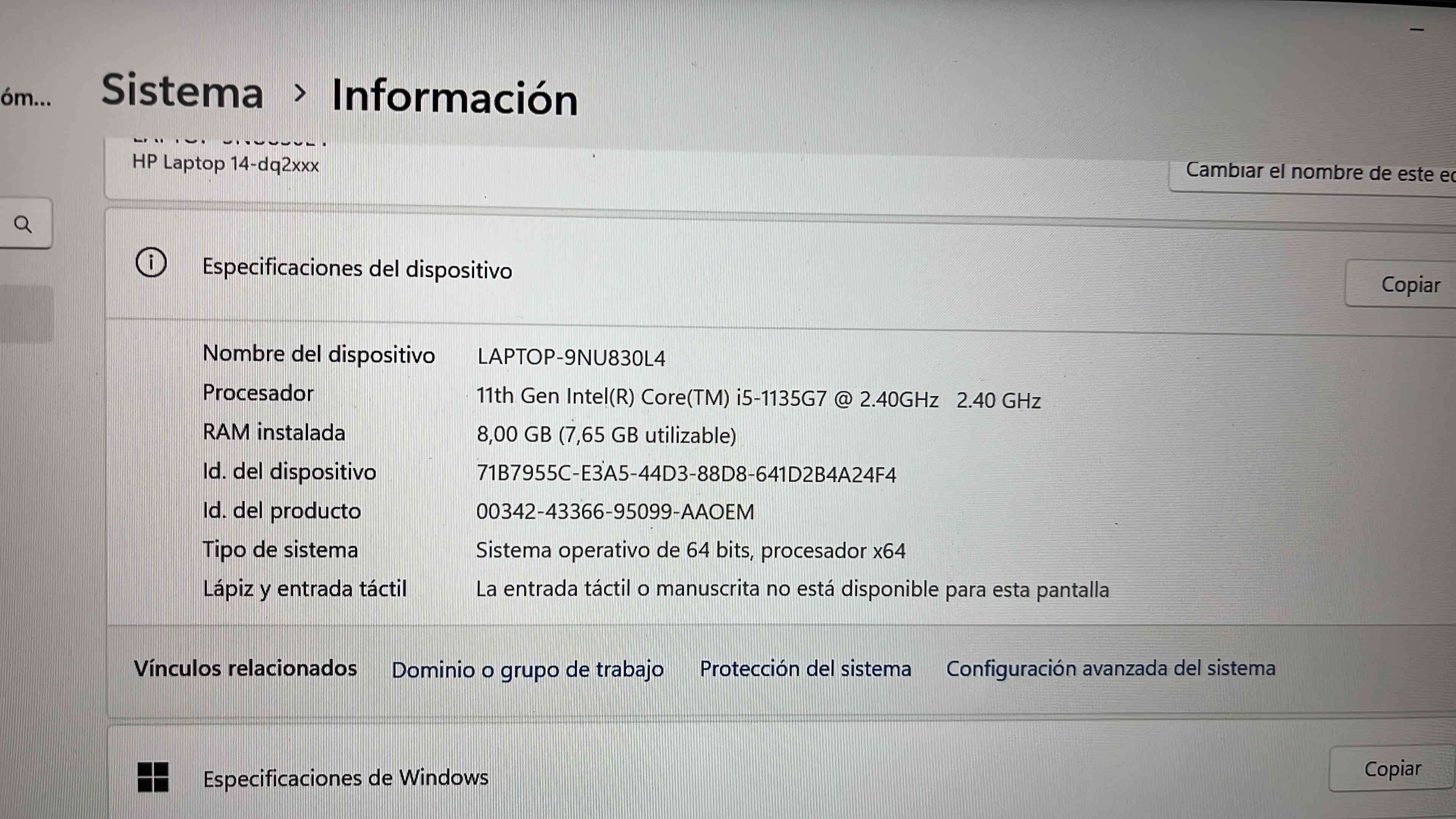 Laptop HP Intel i5 8GB RAM - 1