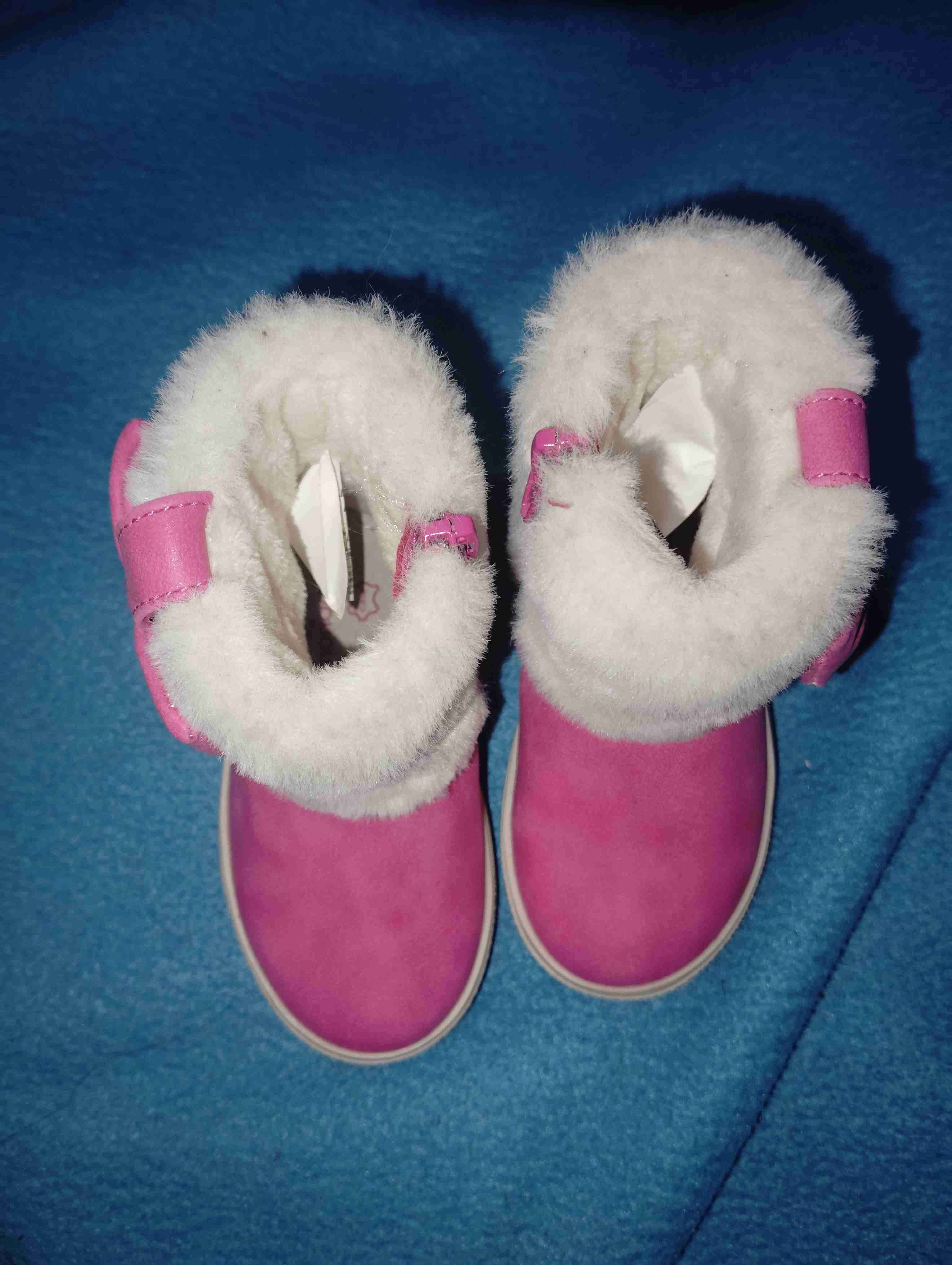Botas rosas con forro peludo - 1