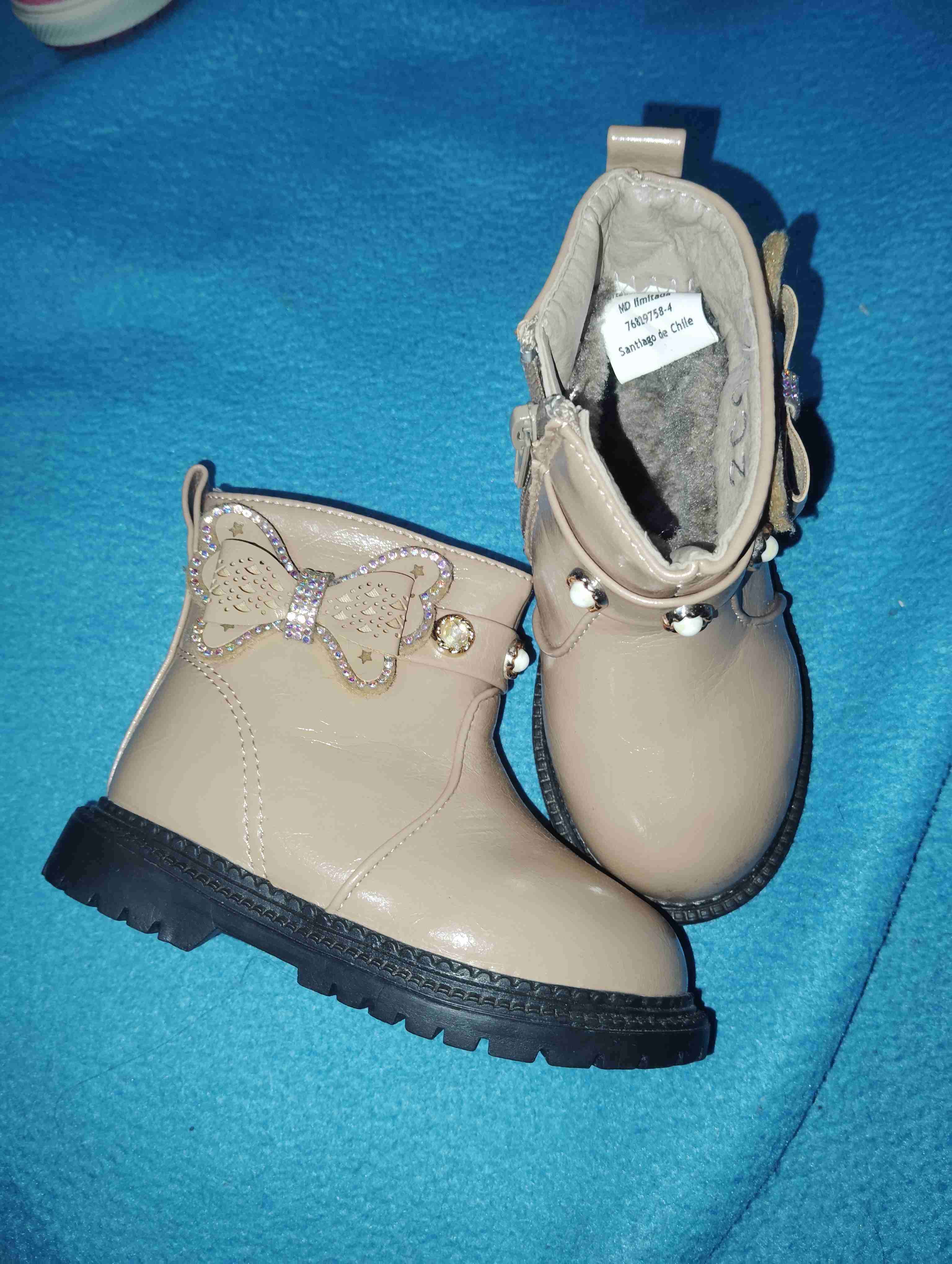 Botines color beige para niñas - miniatura 2