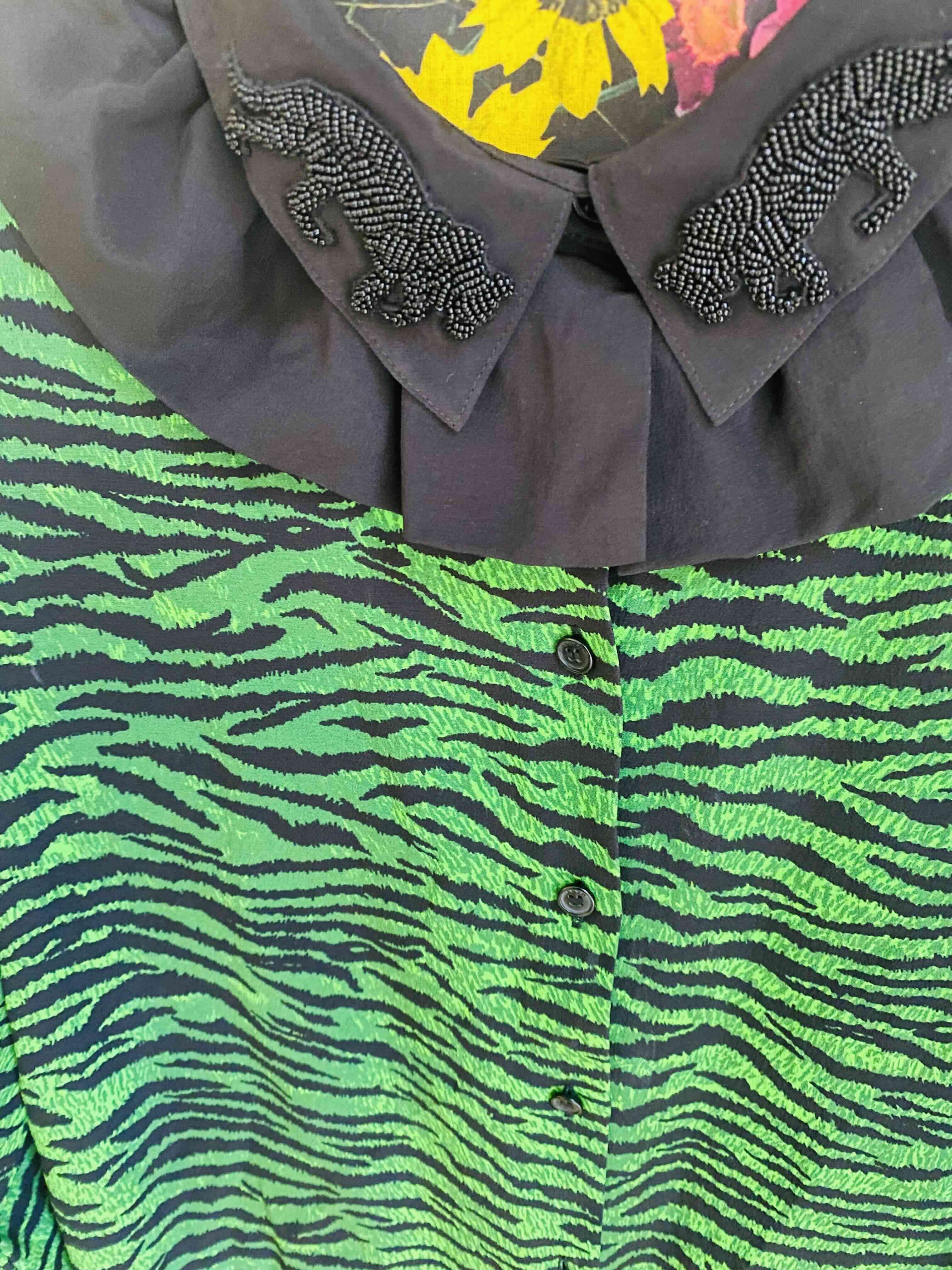 Blusa de rayas verde y negro - 2