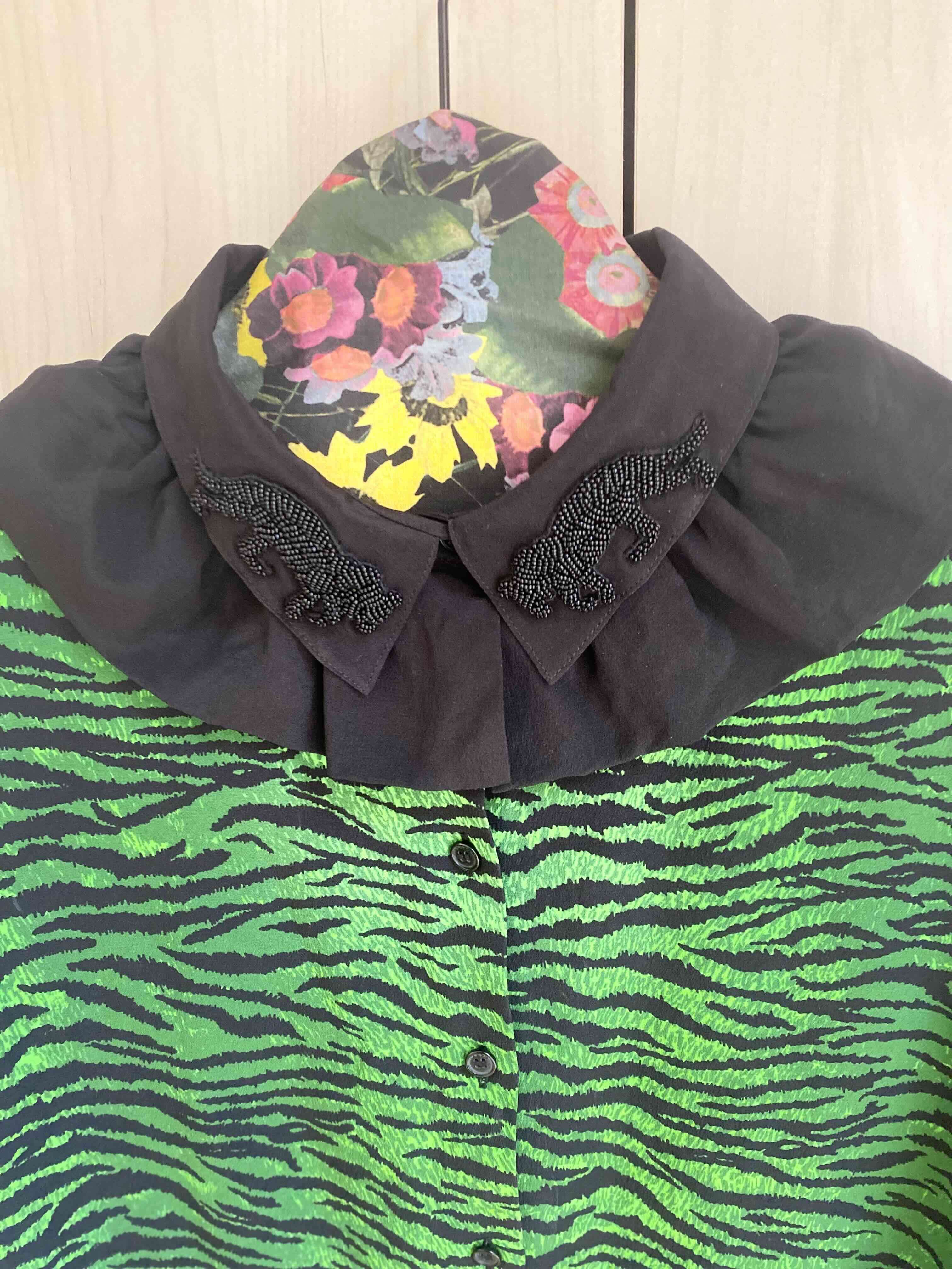 Blusa de rayas verde y negro - 5