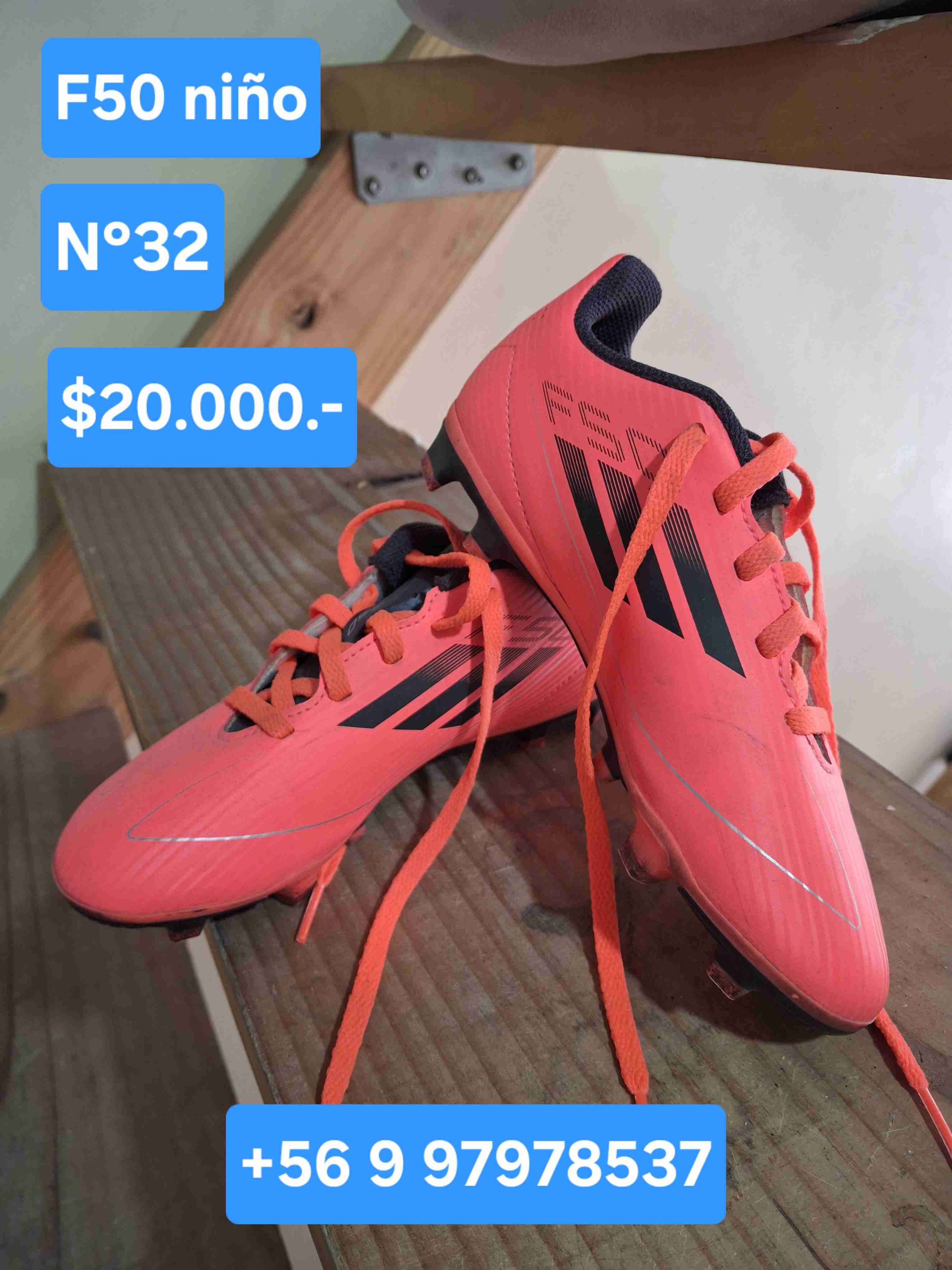 Zapatos fútbol niño F50 talla 32