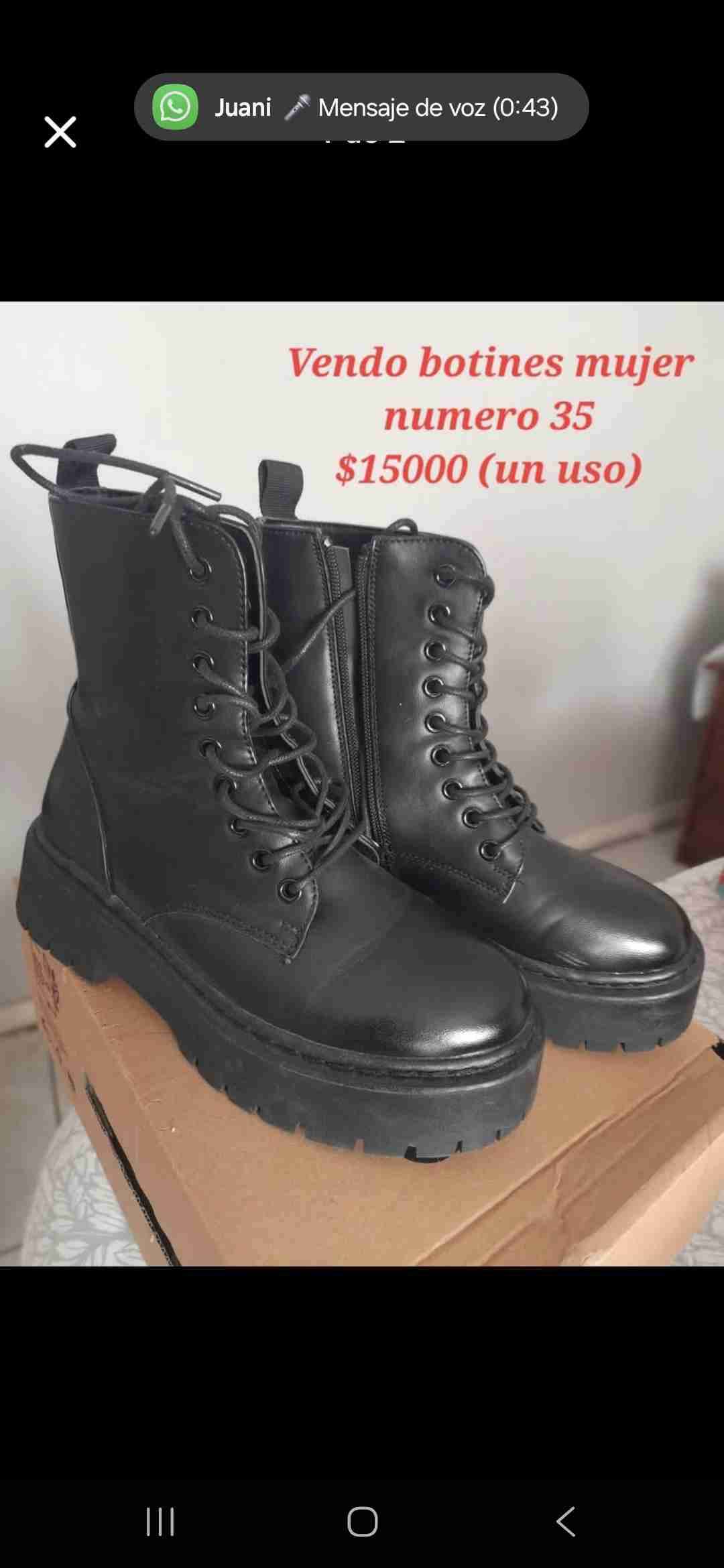 Botines mujer negros talla 35