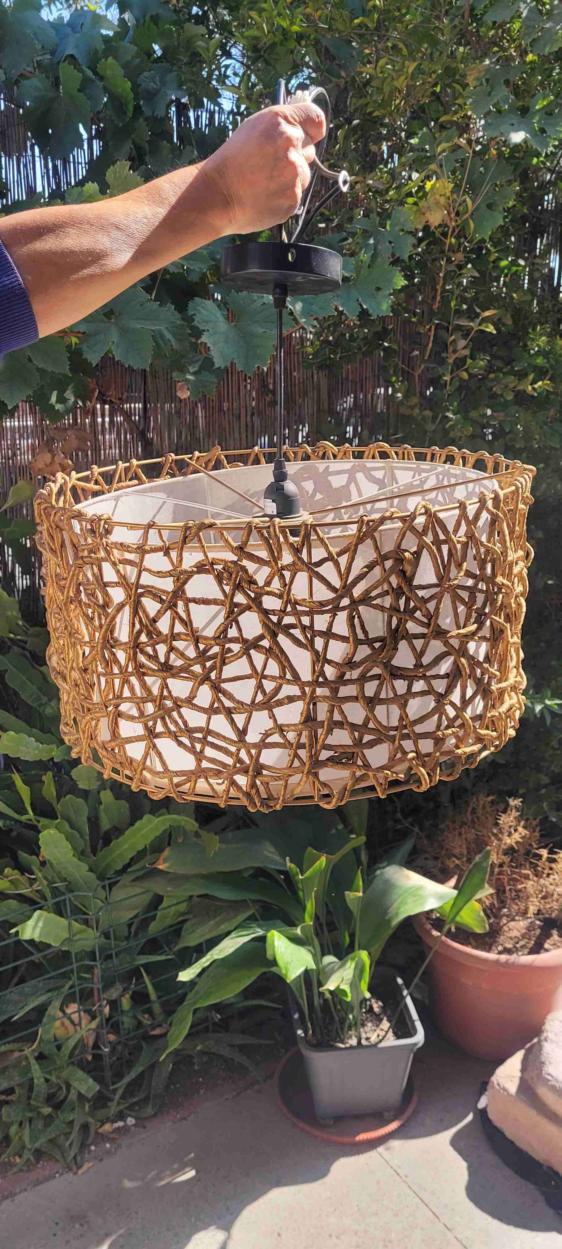 Lámpara colgante de mimbre - miniatura 2