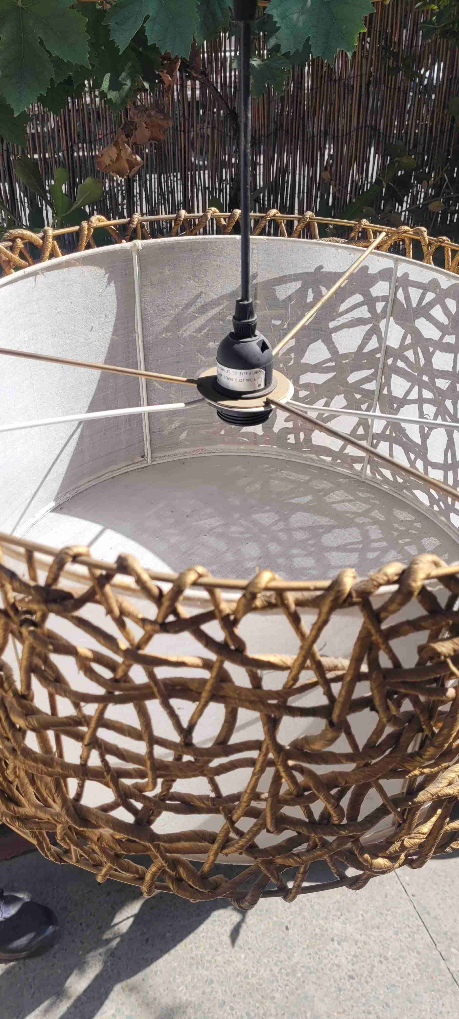 Lámpara colgante de mimbre - miniatura 3