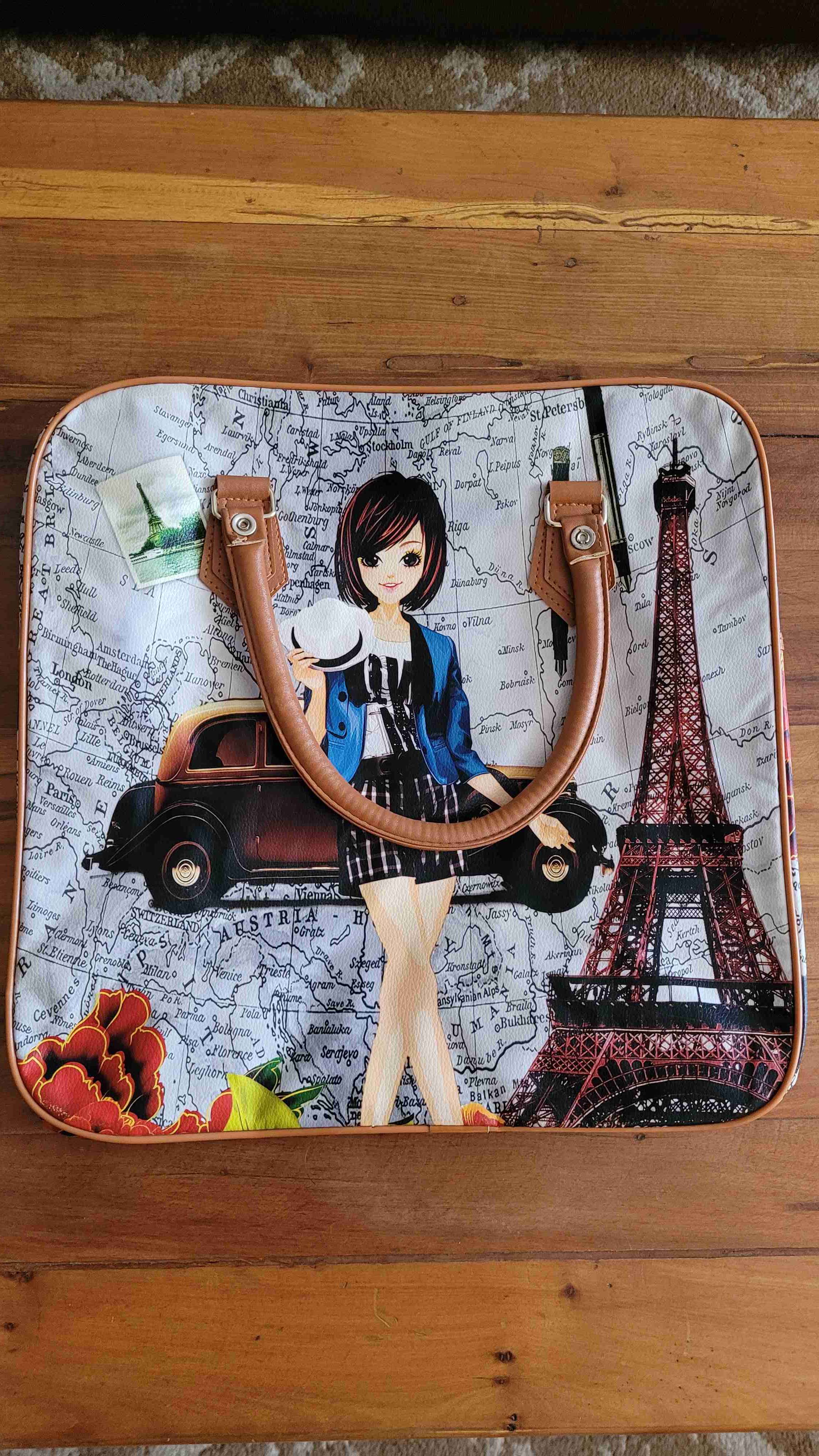 Bolso con estampado París - miniatura 1