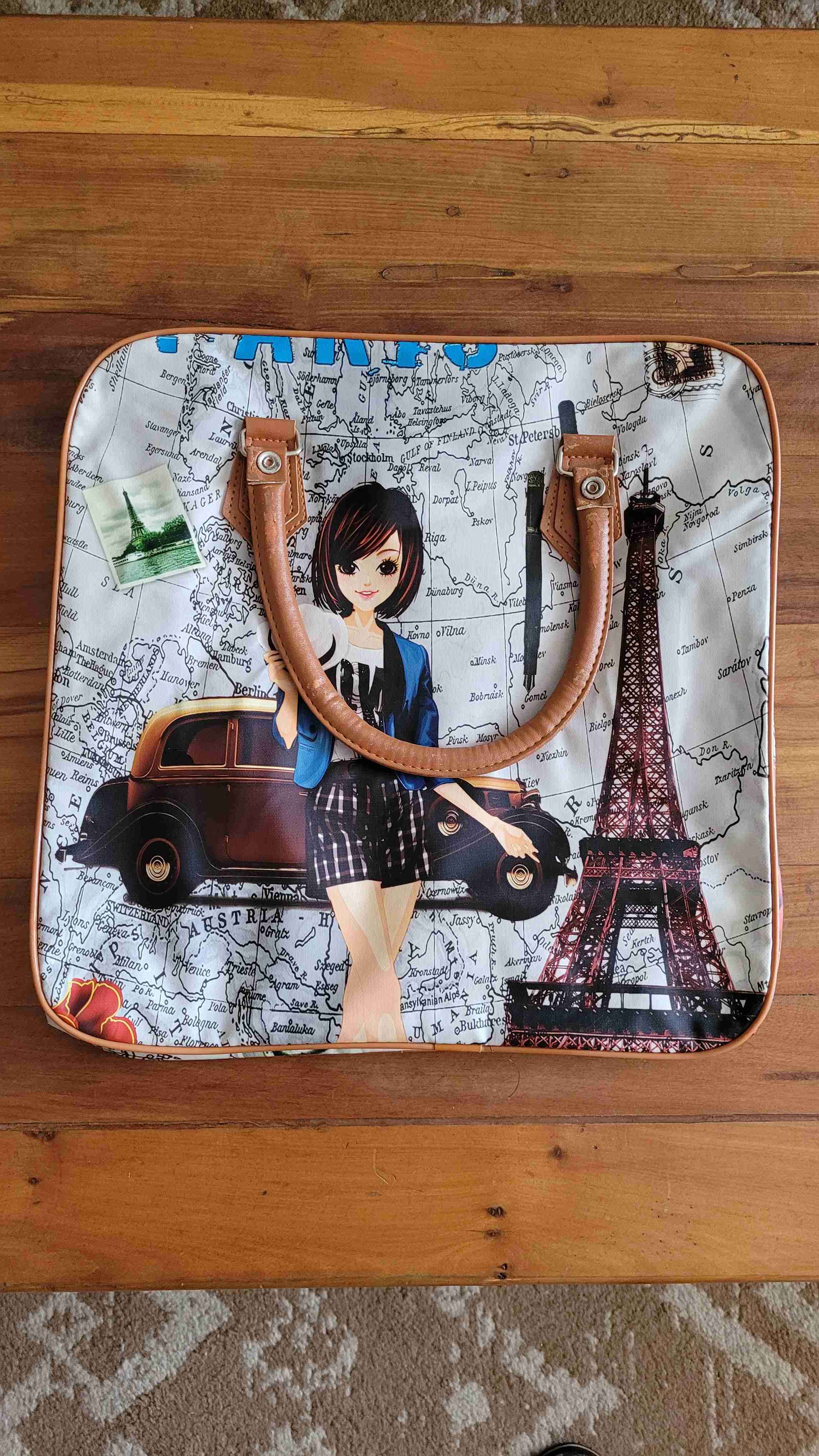 Bolso con estampado París - miniatura 2