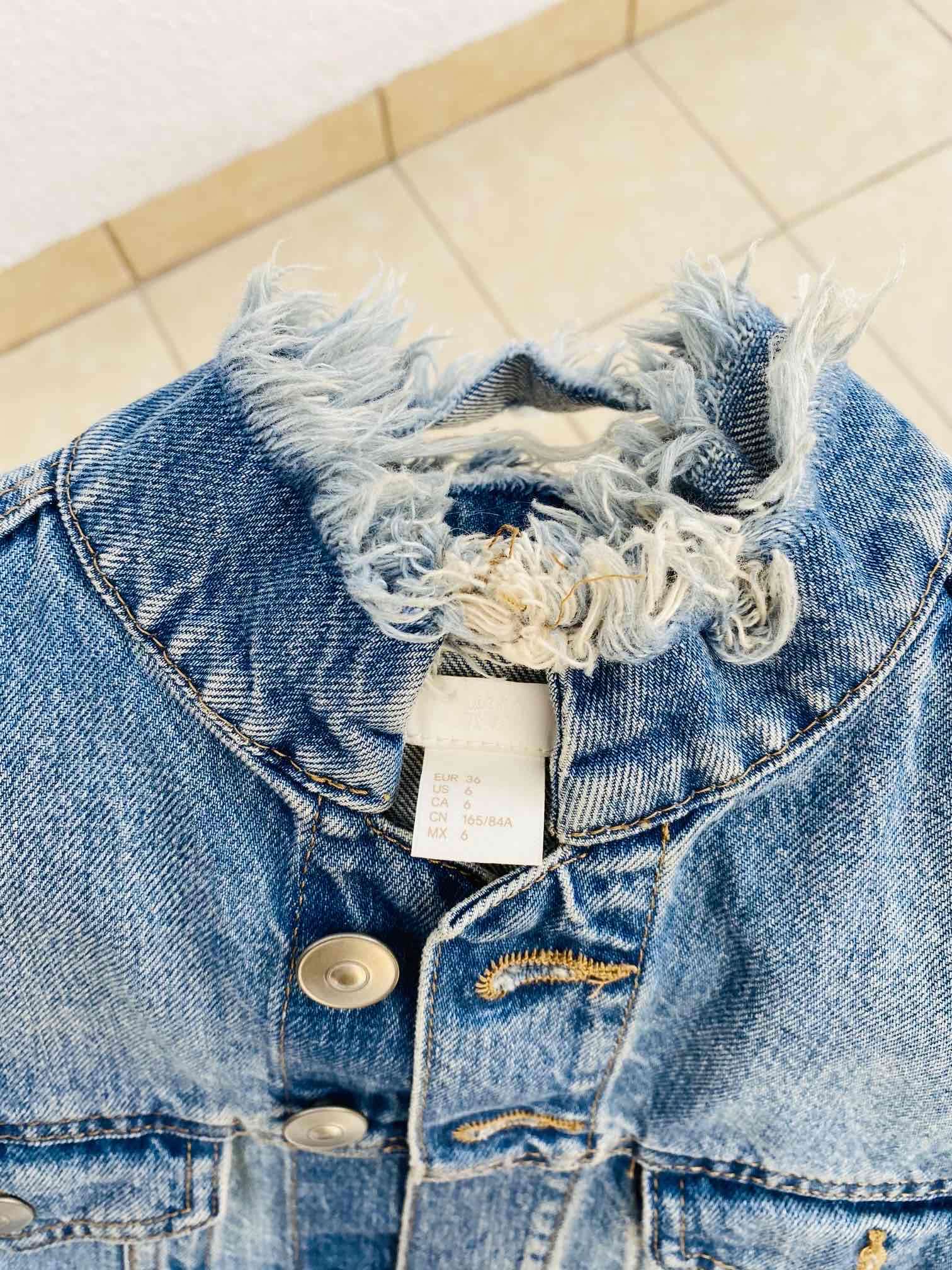 Chaqueta de mezclilla desgastada - miniatura 5