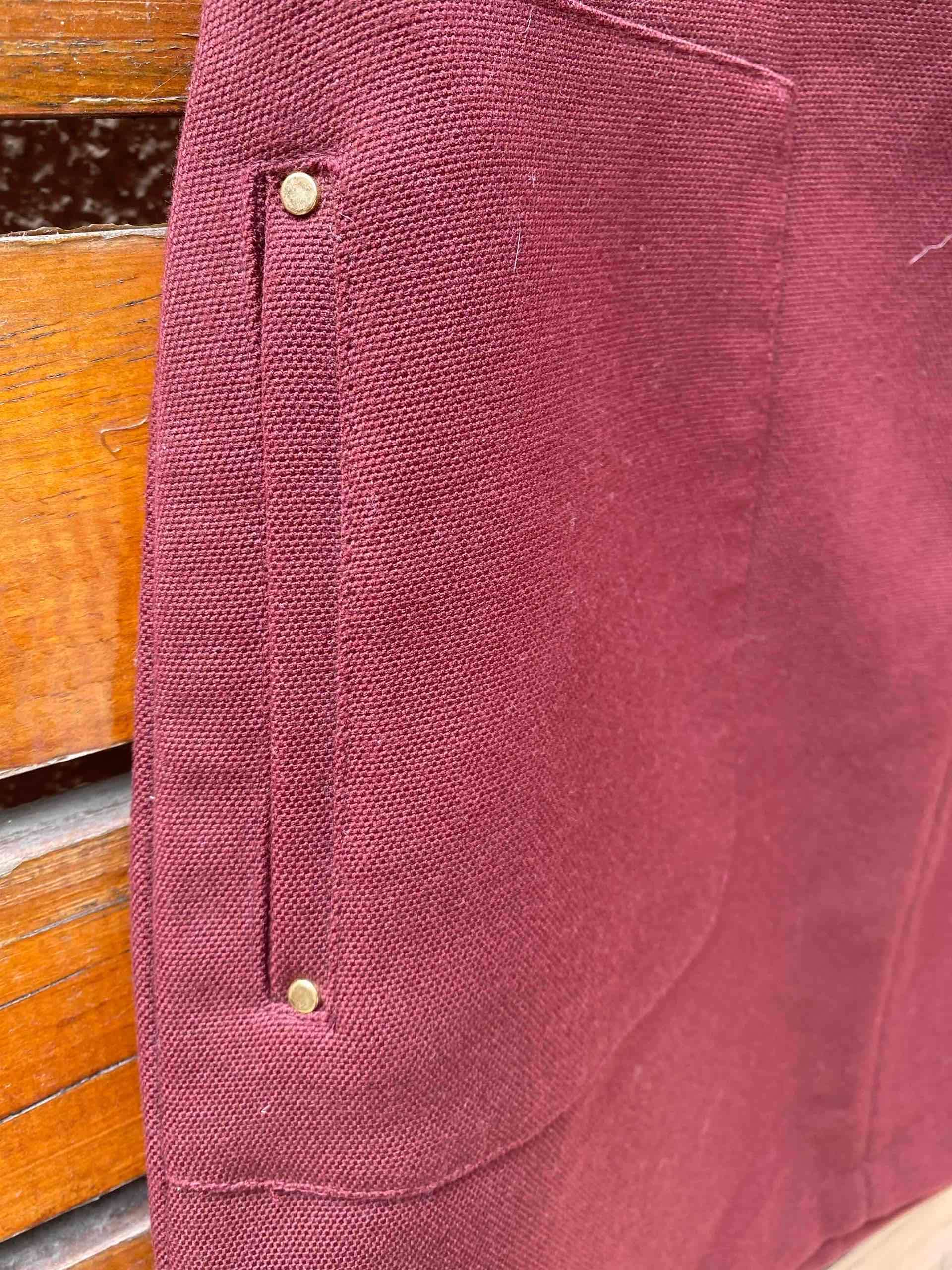 Falda burdeos con bolsillos - miniatura 3