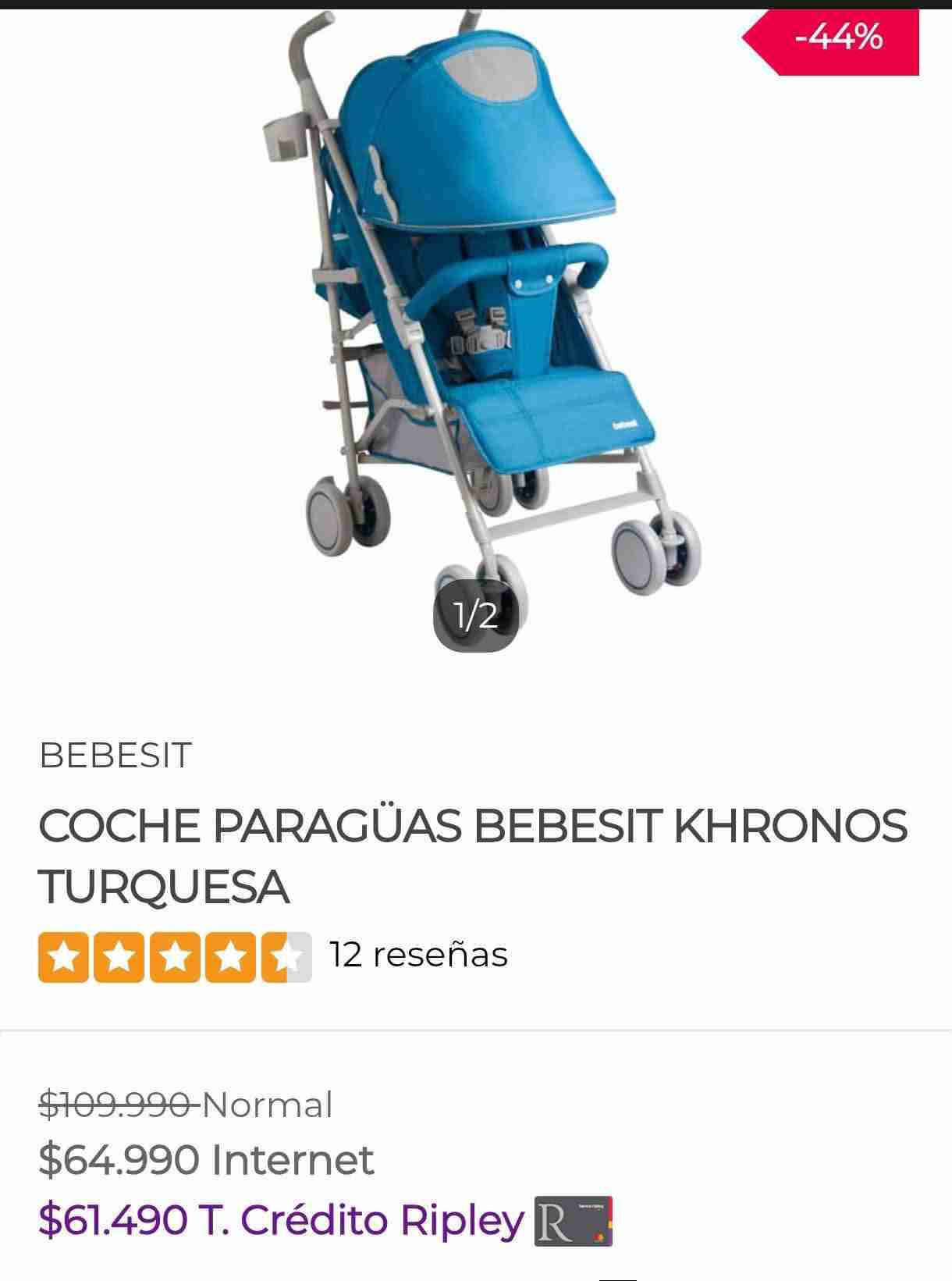 Coche para bebé azul Bebesit - miniatura 6