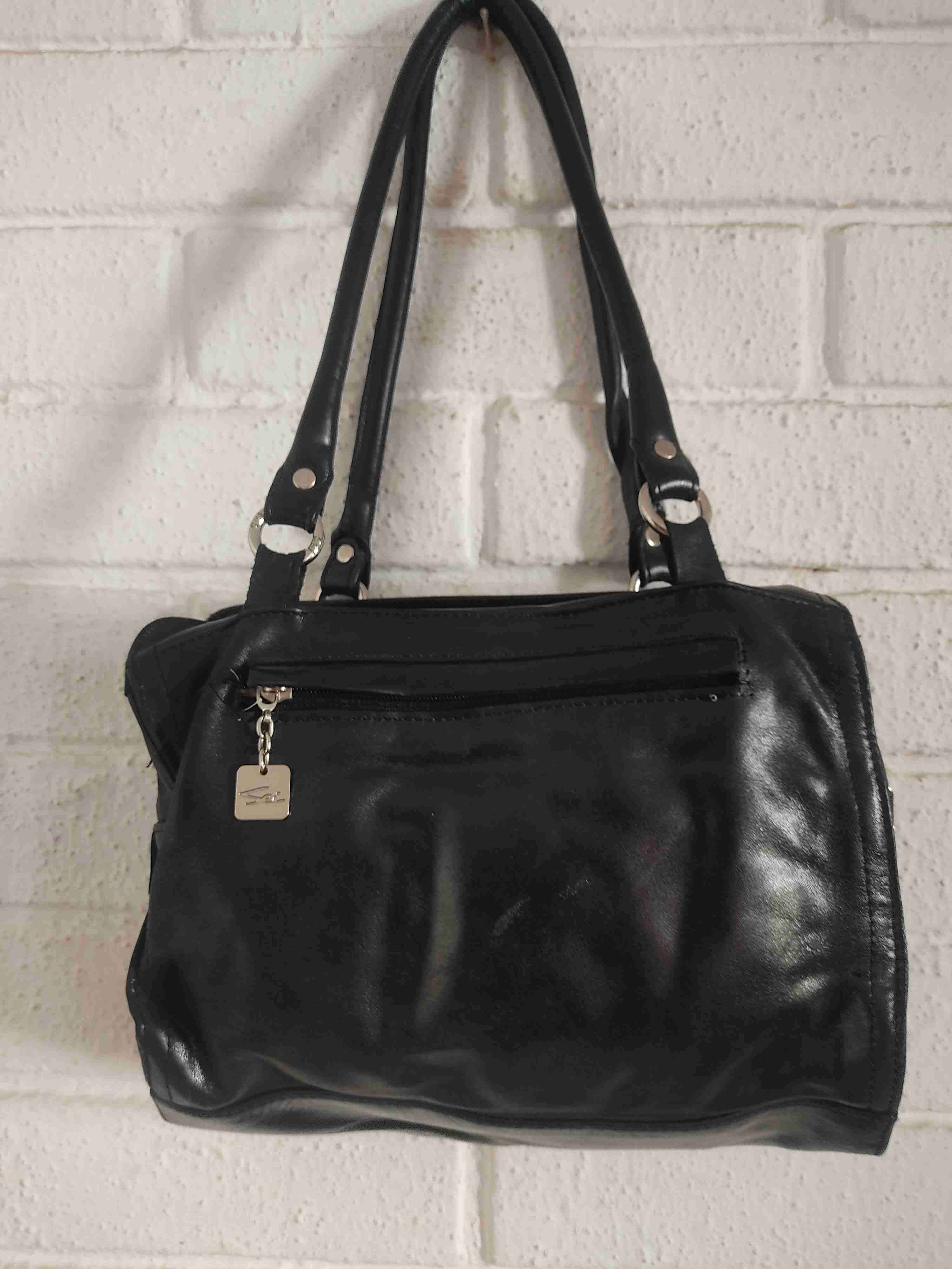 Cartera negra de cuero - miniatura 4