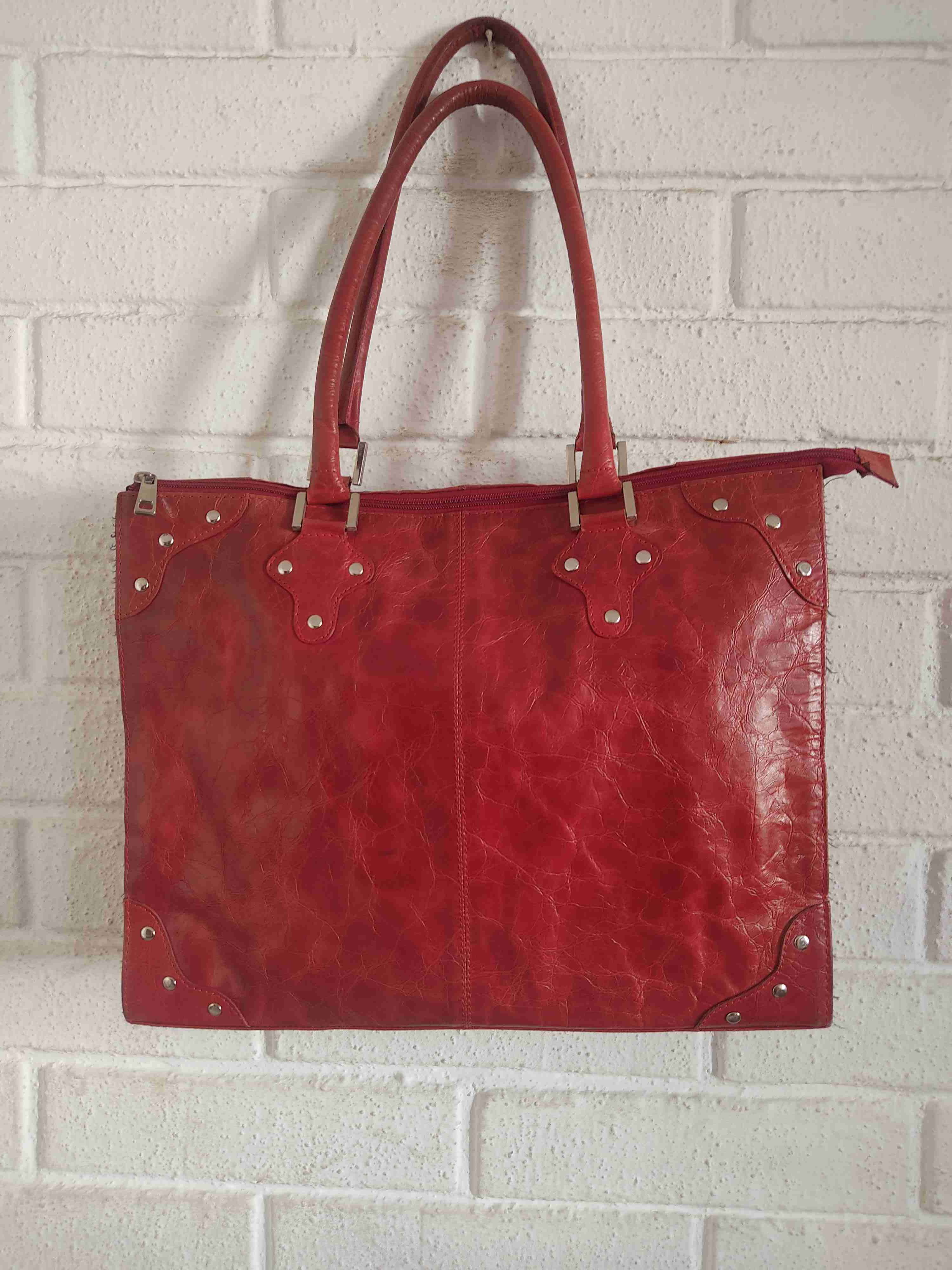 Cartera de cuero roja - miniatura 1