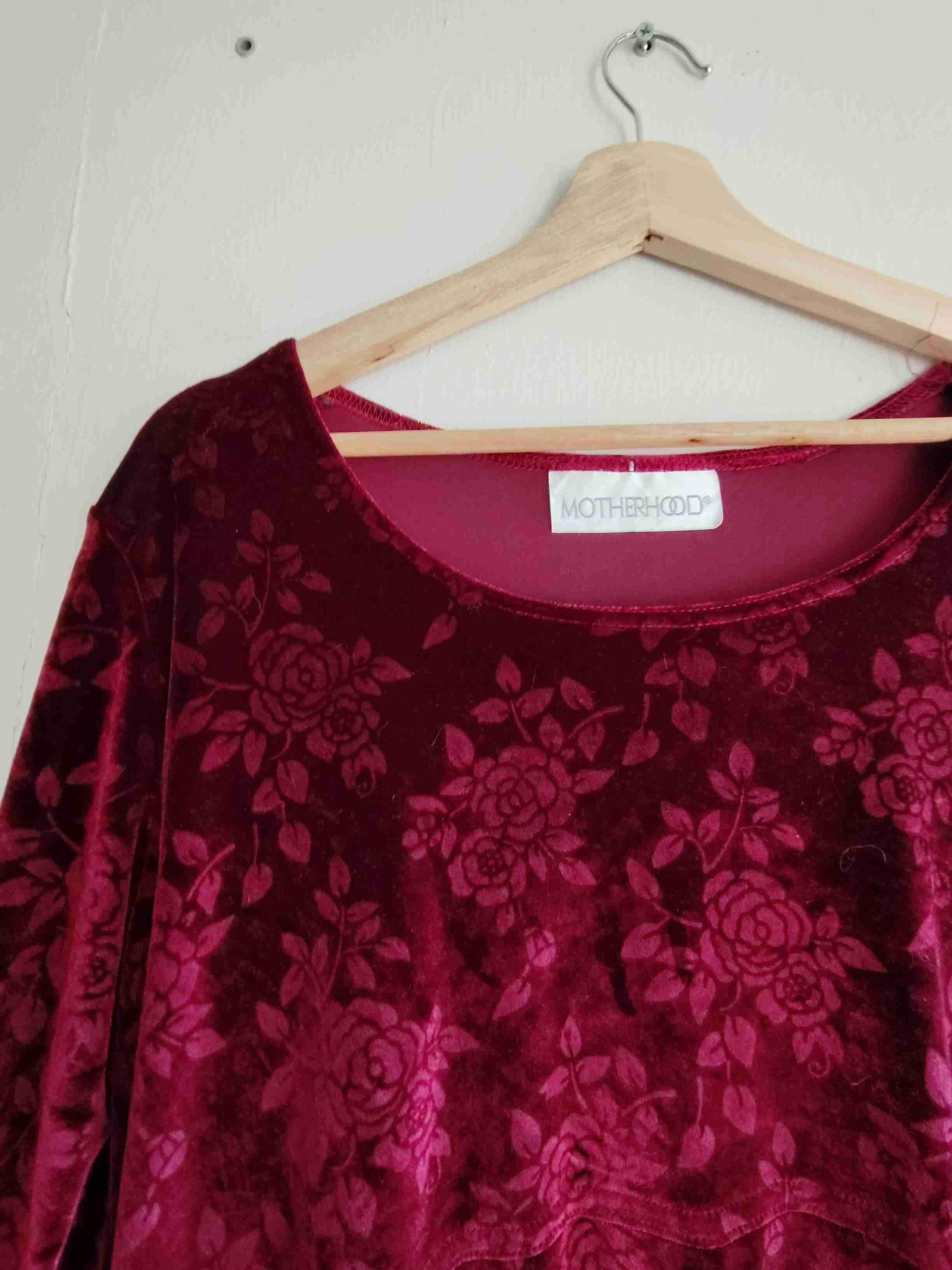 Vestido de terciopelo rojo XL - miniatura 2