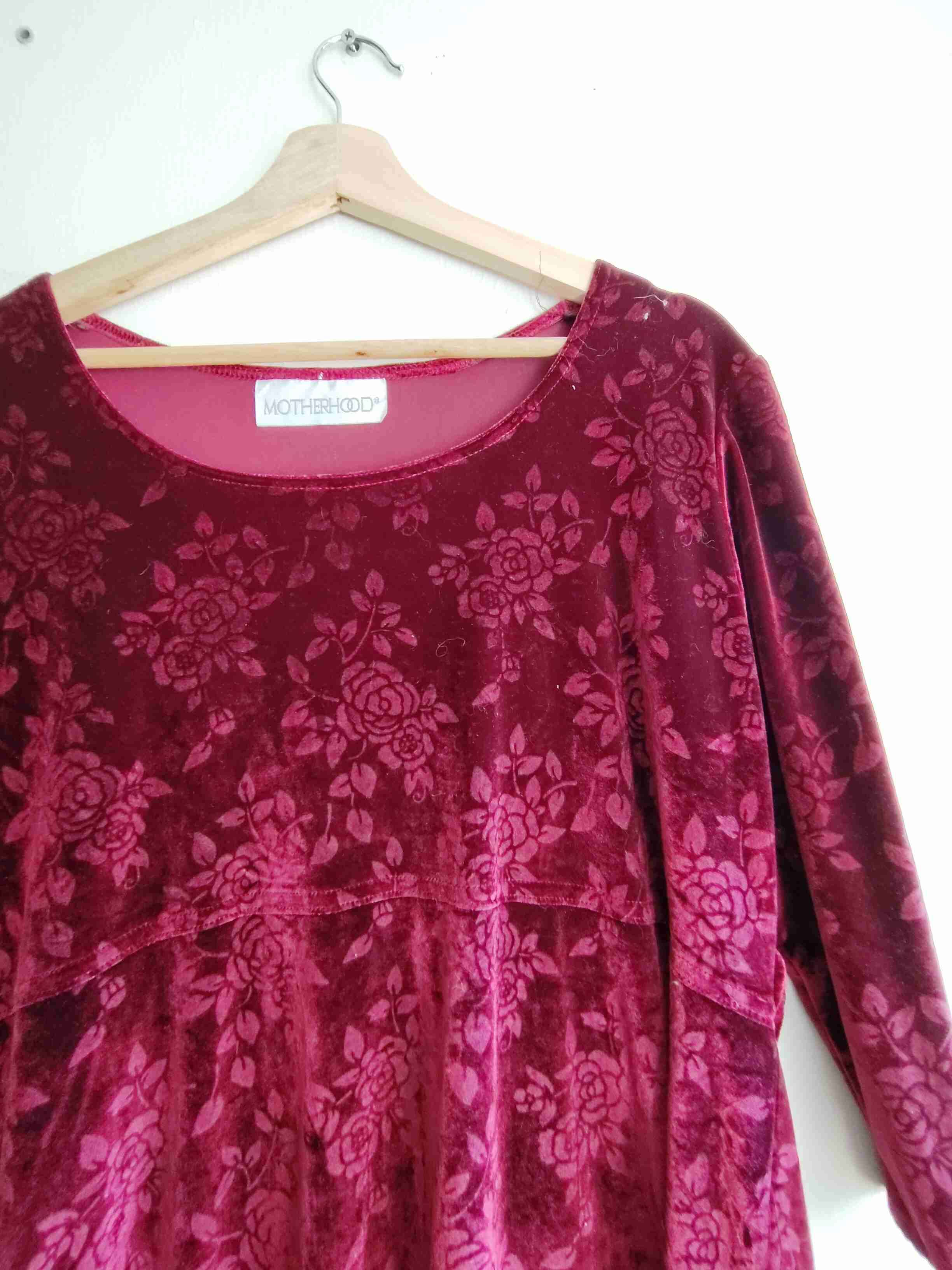 Vestido de terciopelo rojo XL - miniatura 3