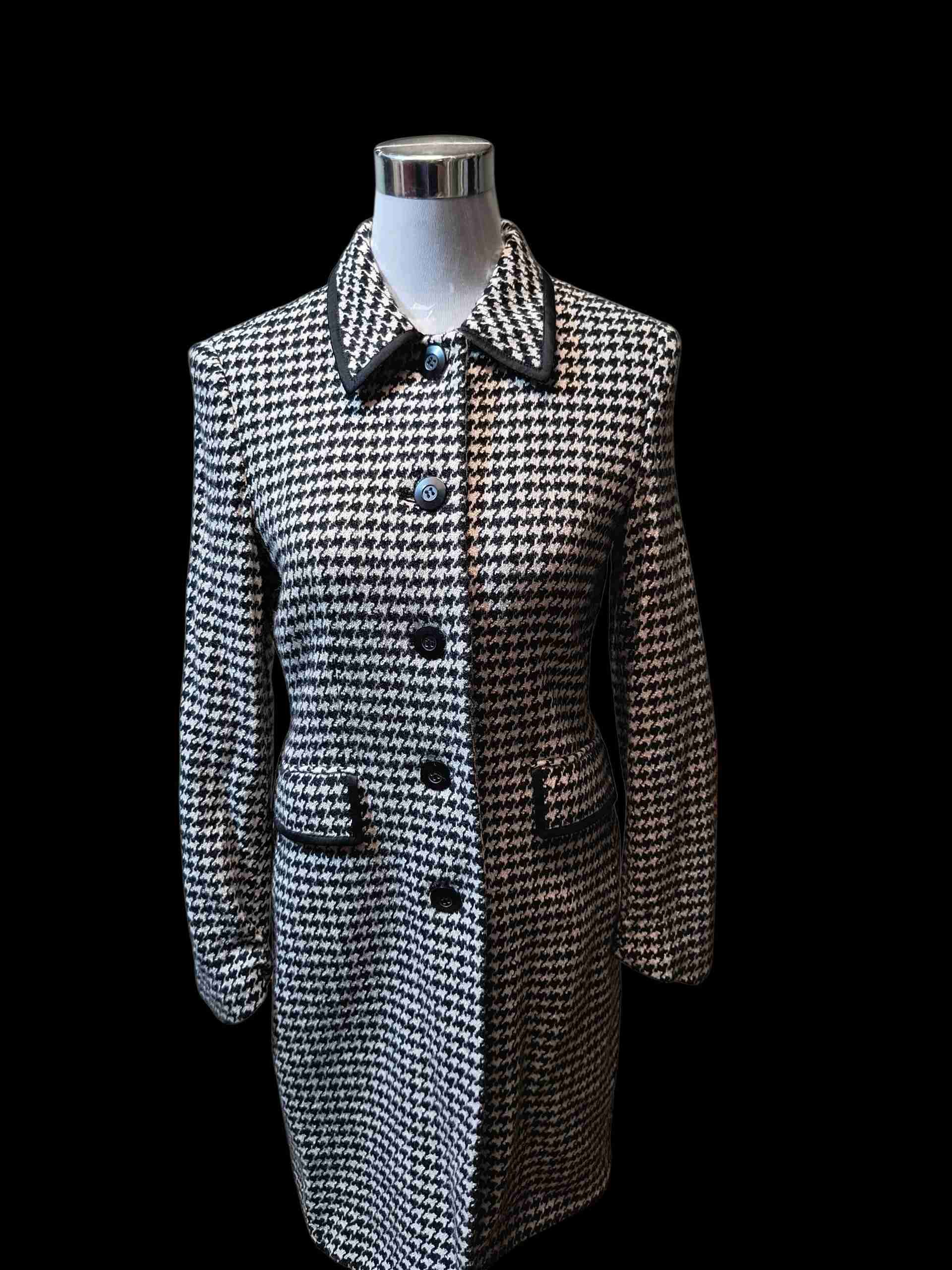 Abrigo pata de gallo mujer de lanilla - miniatura 4