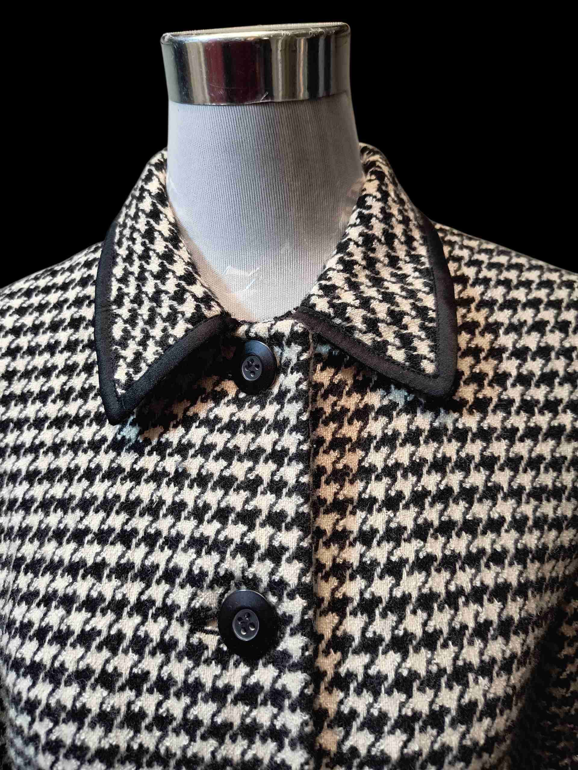 Abrigo pata de gallo mujer de lanilla - miniatura 5